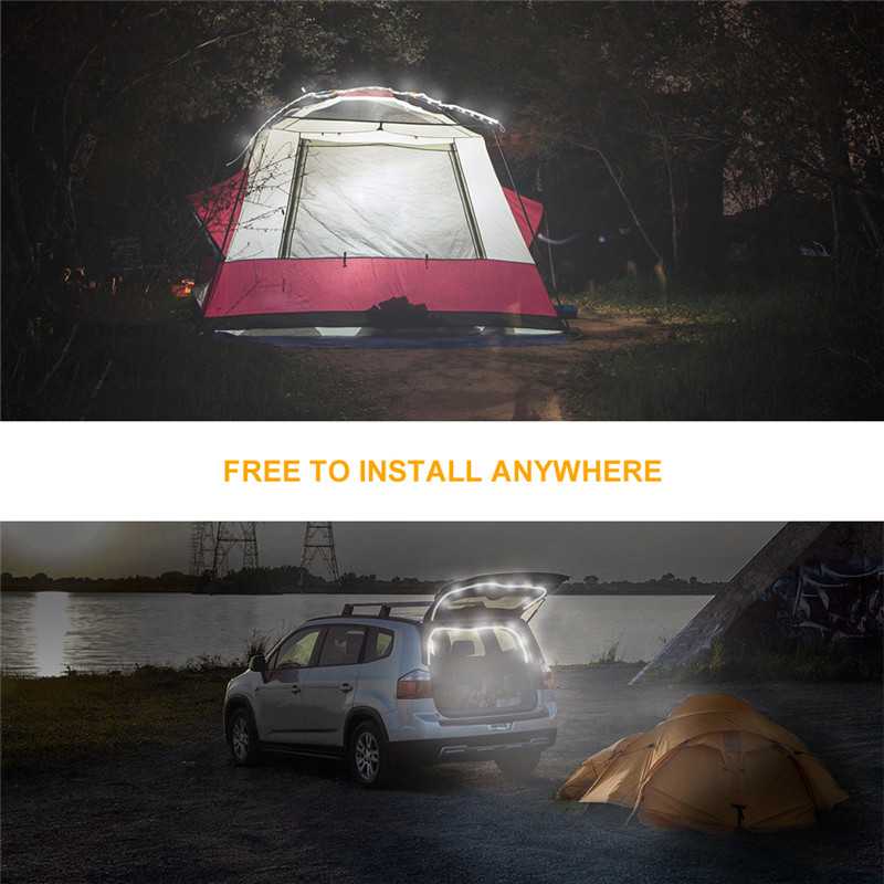 Bærbar Camping LED Strip Lys – Vandtæt, USB Genopladelig - - LED Strip Light - {{ product_tags }