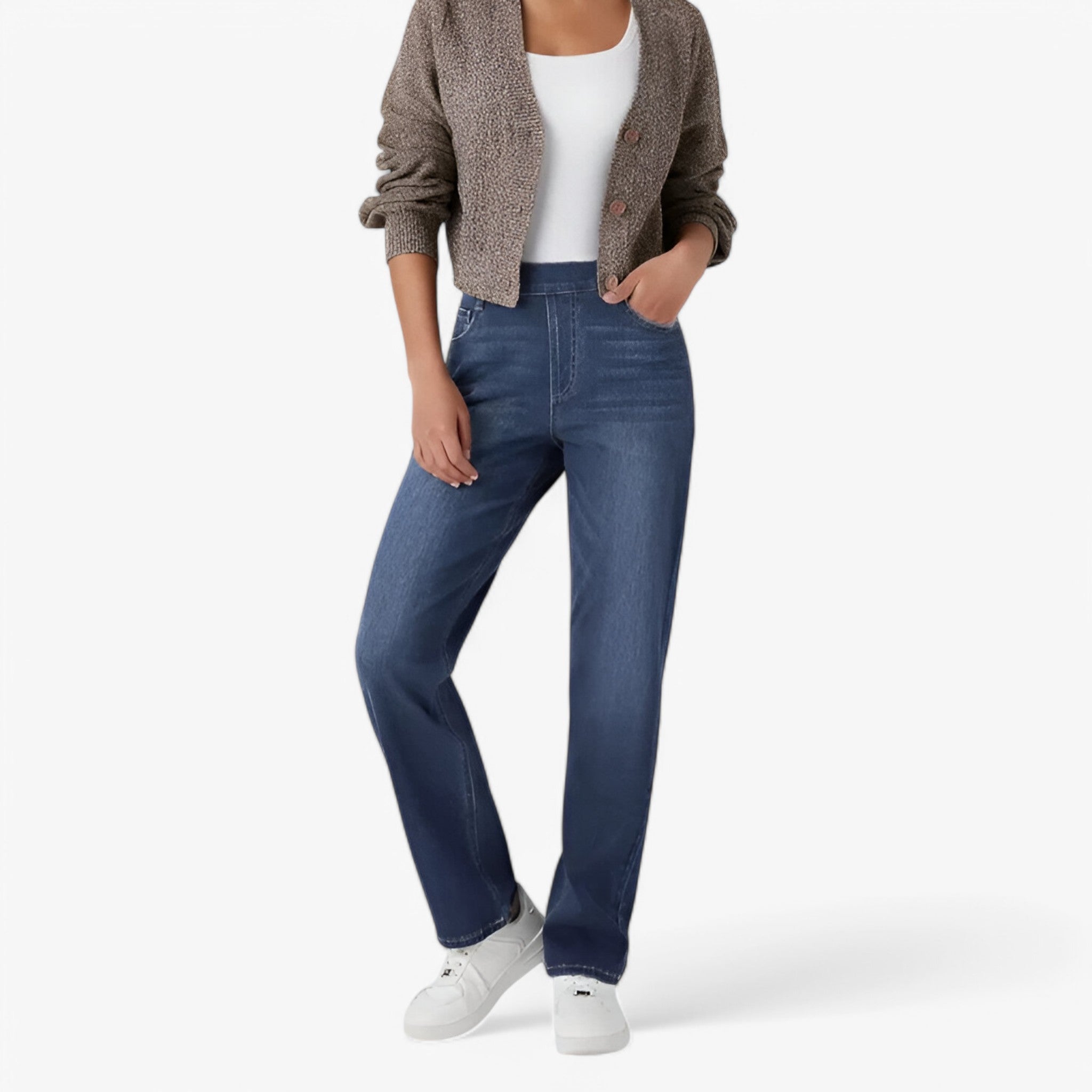 Nina | Bukser med høj talje - Strækbare & Behagelige - - women's fashion - {{ product_tags }