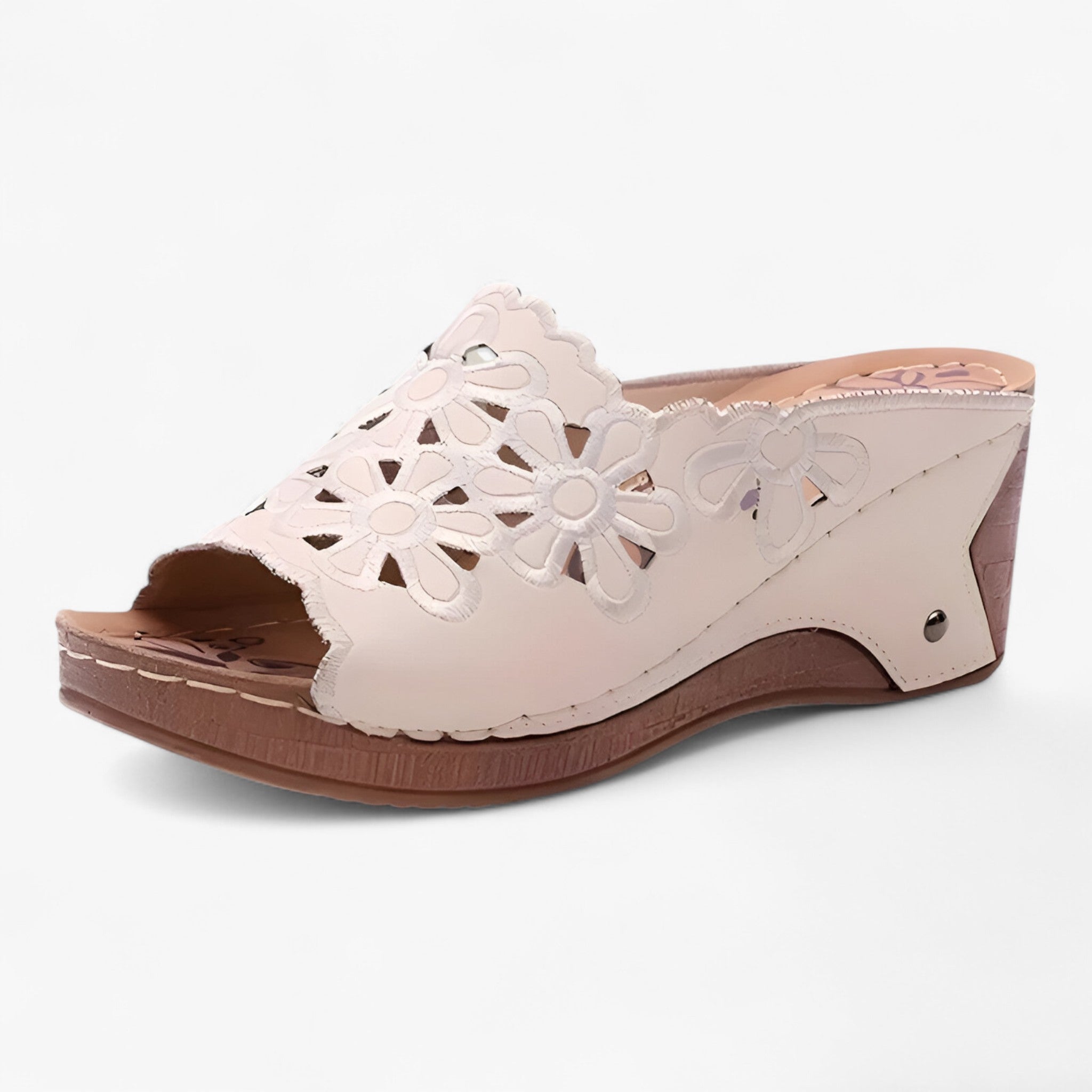 Demia | Blomster sandaler – Elegante og komfortable - Hvid - women's fashion - {{ product_tags }