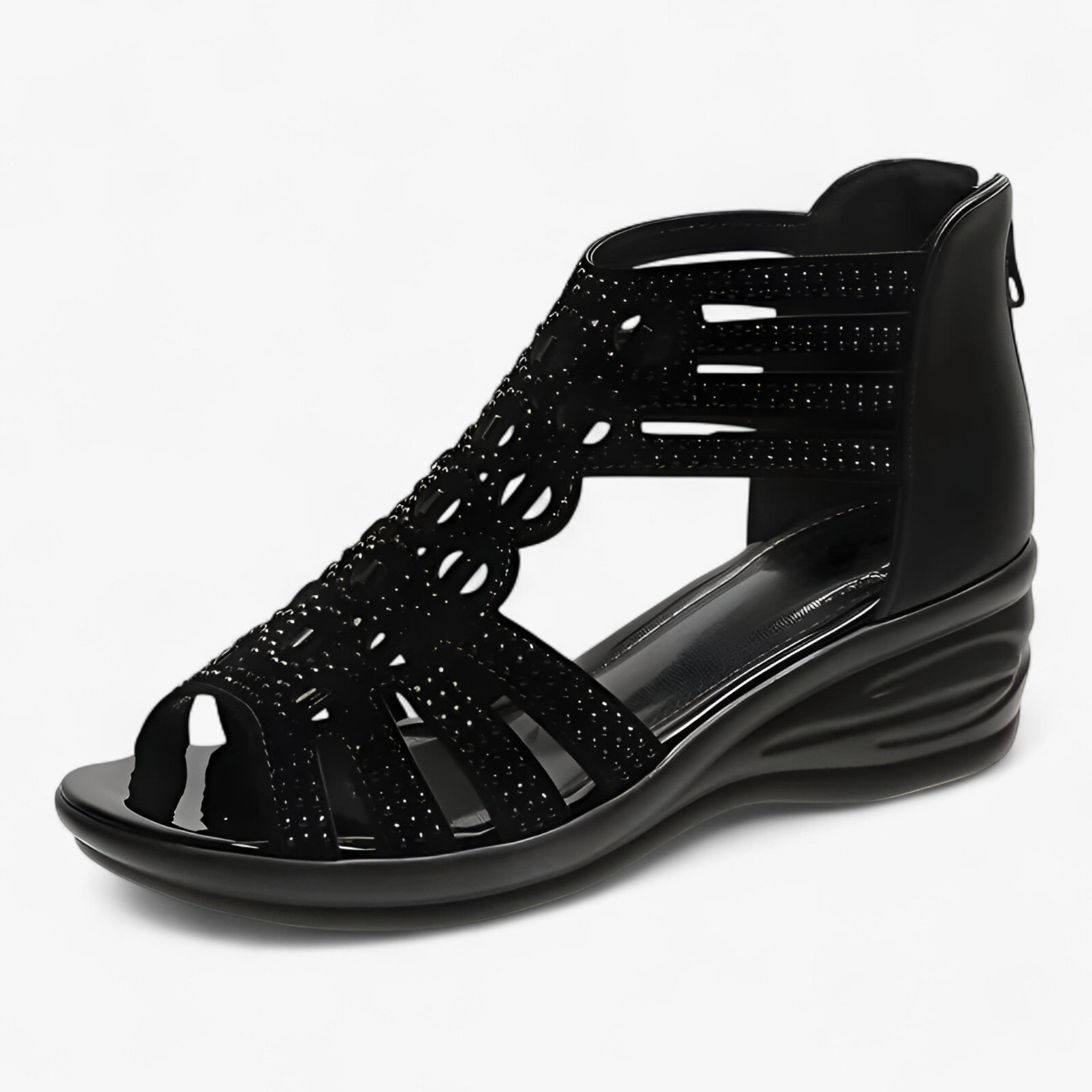 Bonnie | Glitrende platformsandaler – Trendy og alsidige - Sort - women's fashion - {{ product_tags }