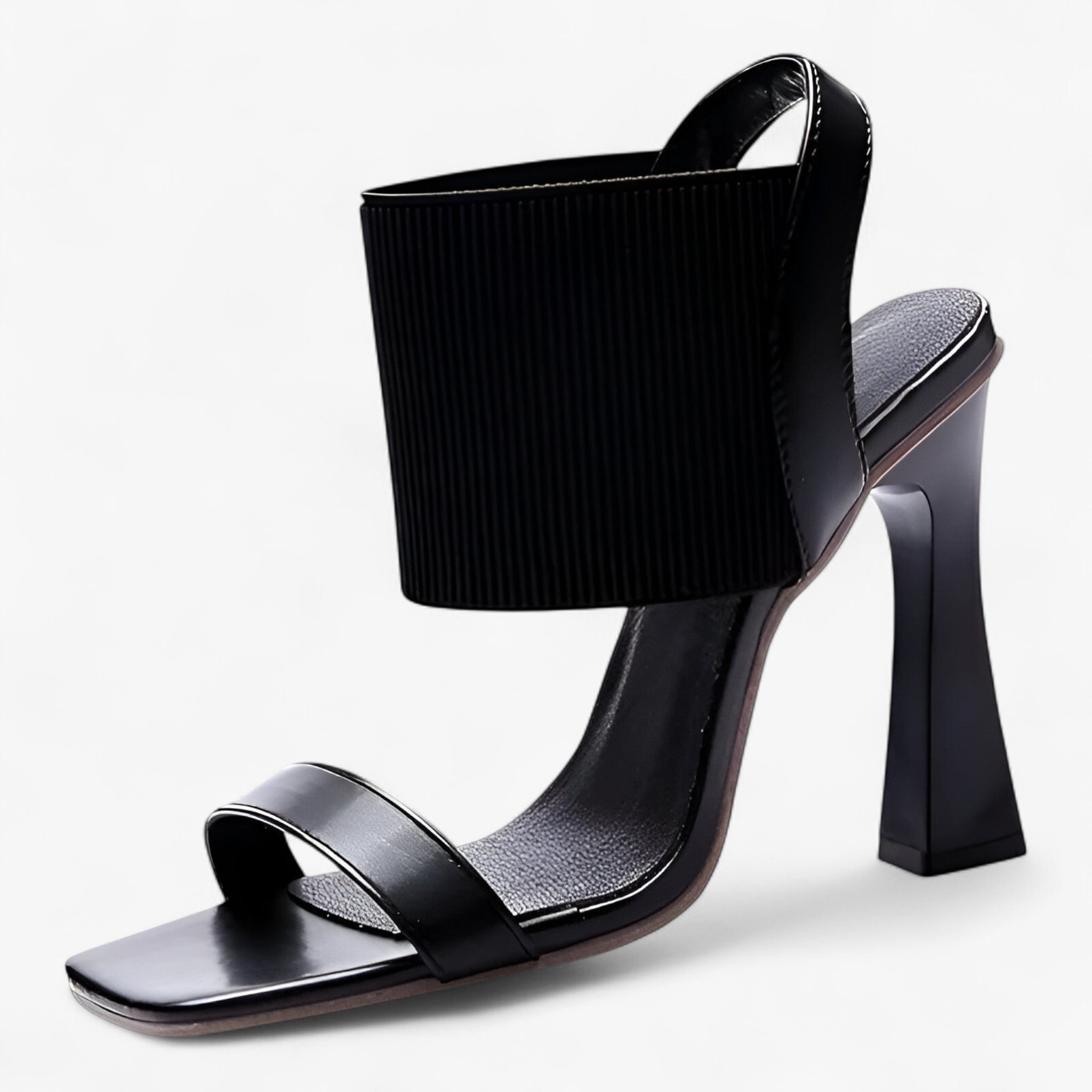 Clea | Sandaler med firkantet tå - Sofistikerede og elegante - Sort - women's fashion - {{ product_tags }