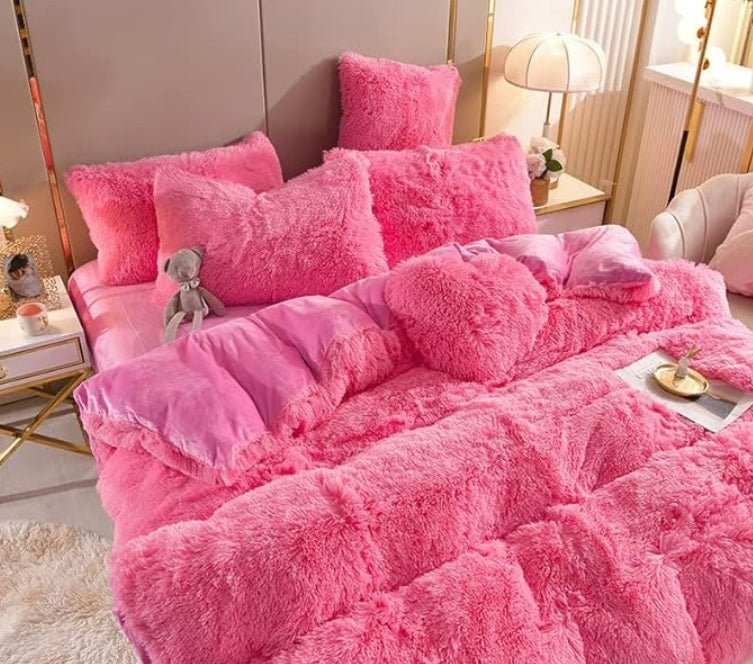 Softy | Sæt (5 stk) Tykke bløde fleece mikrofasertæppe til vinter - Rosa - Softy | Sæt (5 stk) Tykke bløde fleece mikrofasertæppe til vinter - €25 - {{ product_tags }