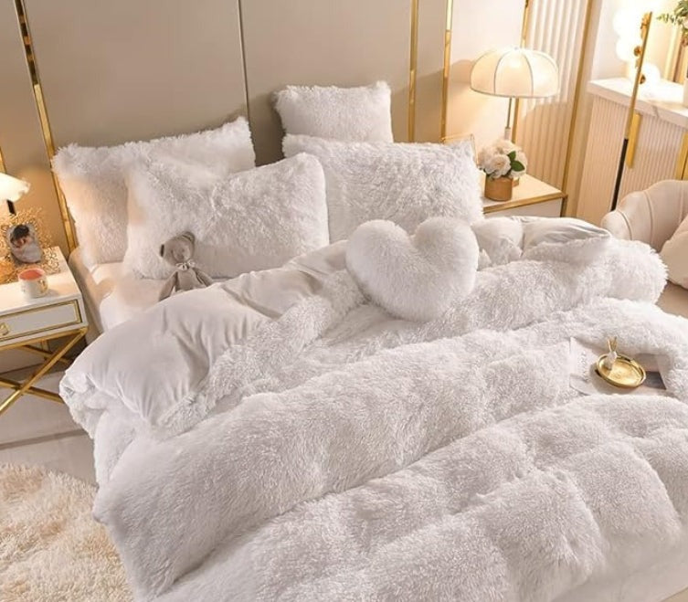 Softy | Sæt (5 stk) Tykke bløde fleece mikrofasertæppe til vinter - Hvid - Softy | Sæt (5 stk) Tykke bløde fleece mikrofasertæppe til vinter - €25 - {{ product_tags }