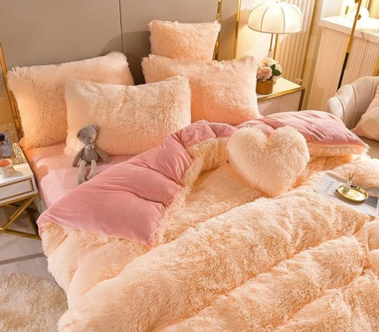 Softy | Sæt (5 stk) Tykke bløde fleece mikrofasertæppe til vinter - Laksefarvet - Softy | Sæt (5 stk) Tykke bløde fleece mikrofasertæppe til vinter - €25 - {{ product_tags }