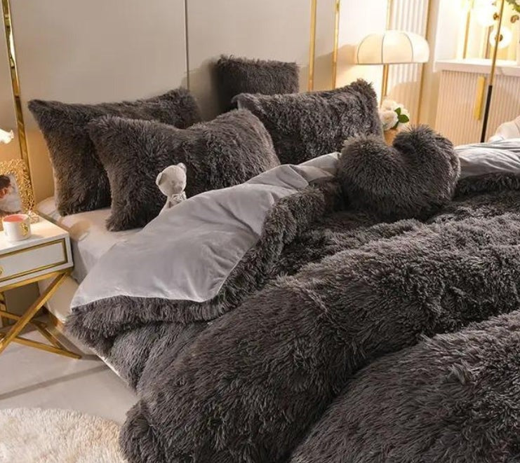 Softy | Sæt (5 stk) Tykke bløde fleece mikrofasertæppe til vinter - Grå Sort - Softy | Sæt (5 stk) Tykke bløde fleece mikrofasertæppe til vinter - €25 - {{ product_tags }