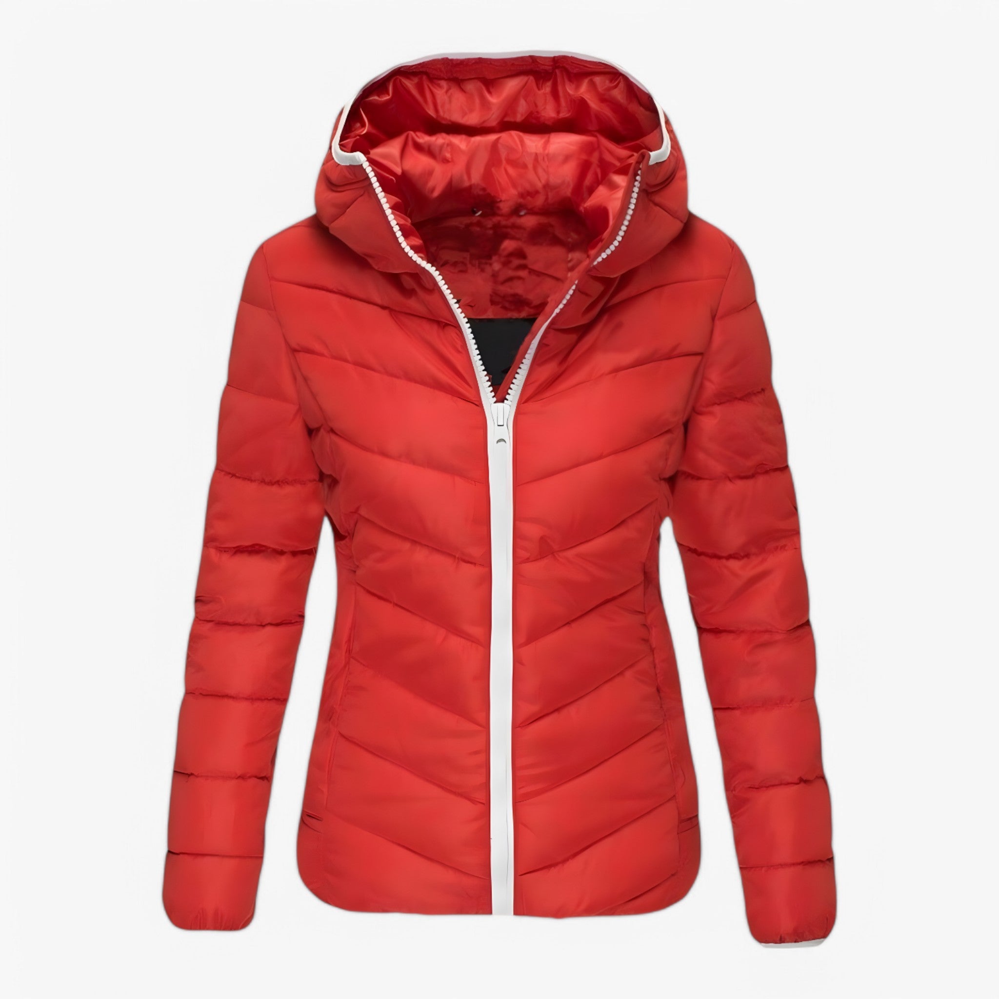Zuri | Moderne Polstret Jakke - RØD - winter - {{ product_tags }