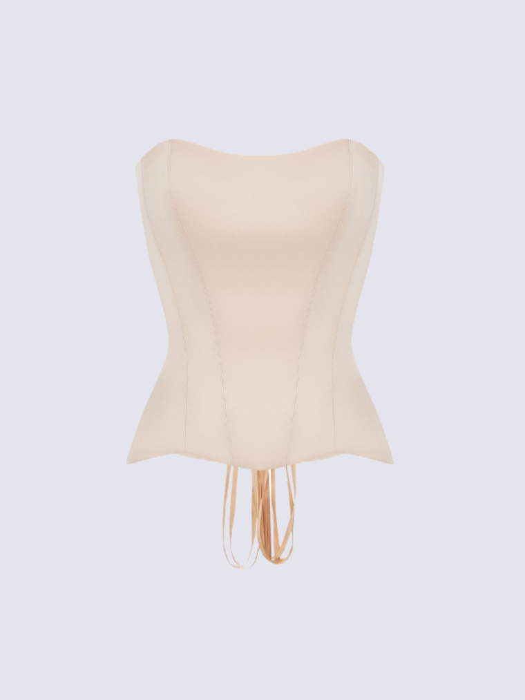 Violette™ - Satinbustier - Beige - Violette™ - Satinbustier- €25 - {{ product_tags }