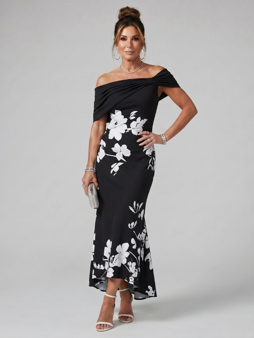 Evelina | Off Shoulder Midi-kjole