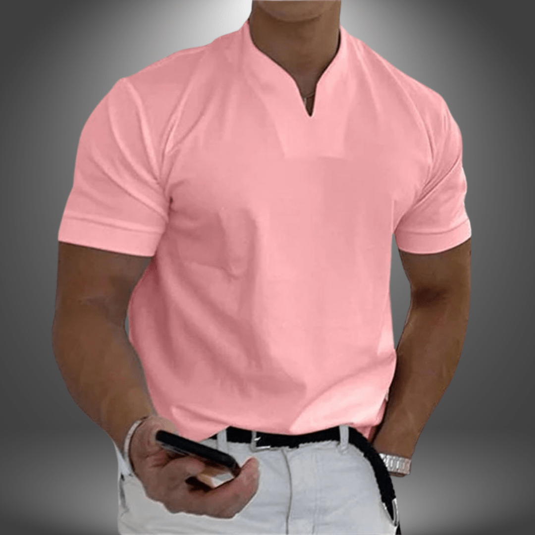 Vera | Mænd's Dominic V-Neck Tee – Sleek, Everyday T-Skjorte