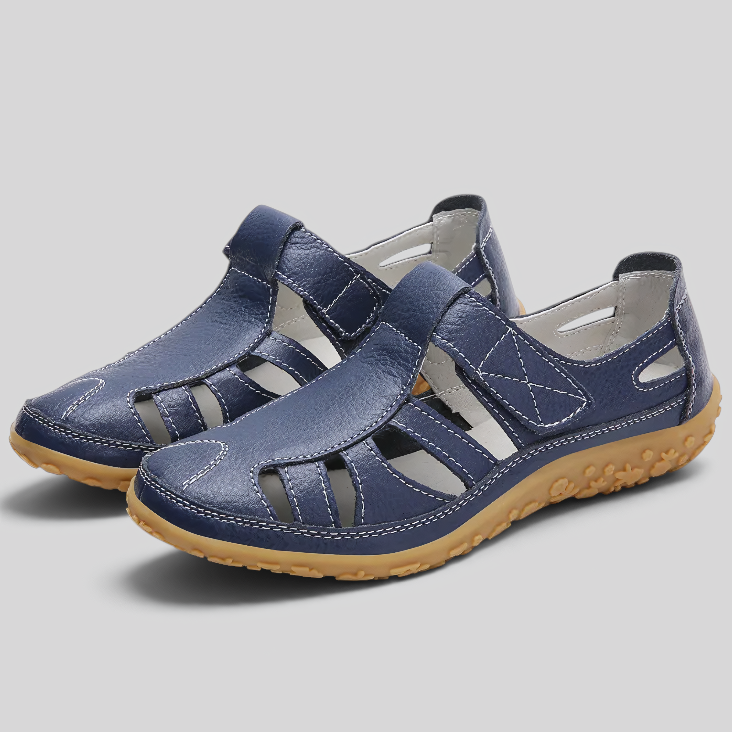 Damesandaler - Ortopædiske, skridsikre og komfortable - Marineblå - image_ai - {{ product_tags }