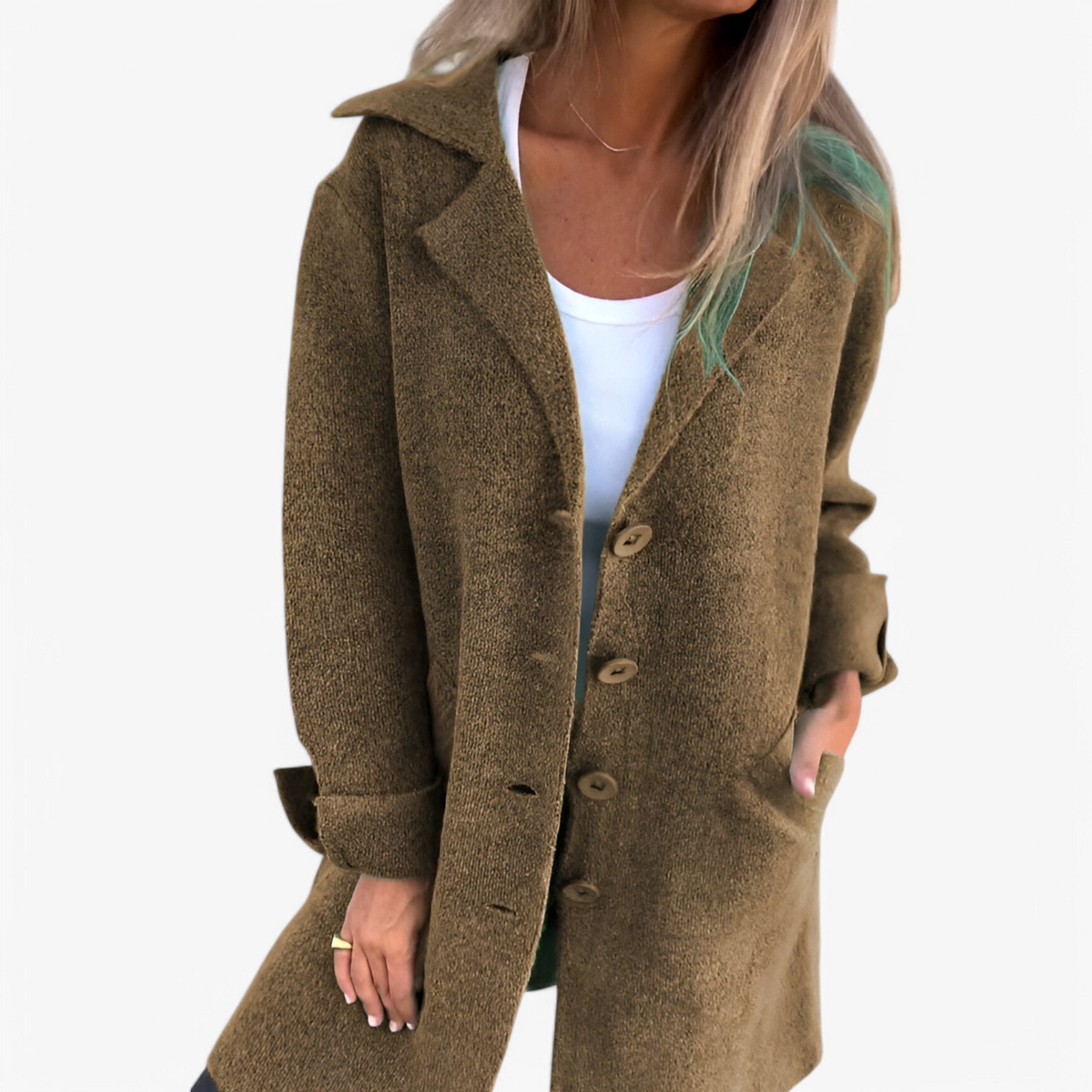 Milena | Uldjakke - Modebevidst og varm - Brun - women's fashion - {{ product_tags }