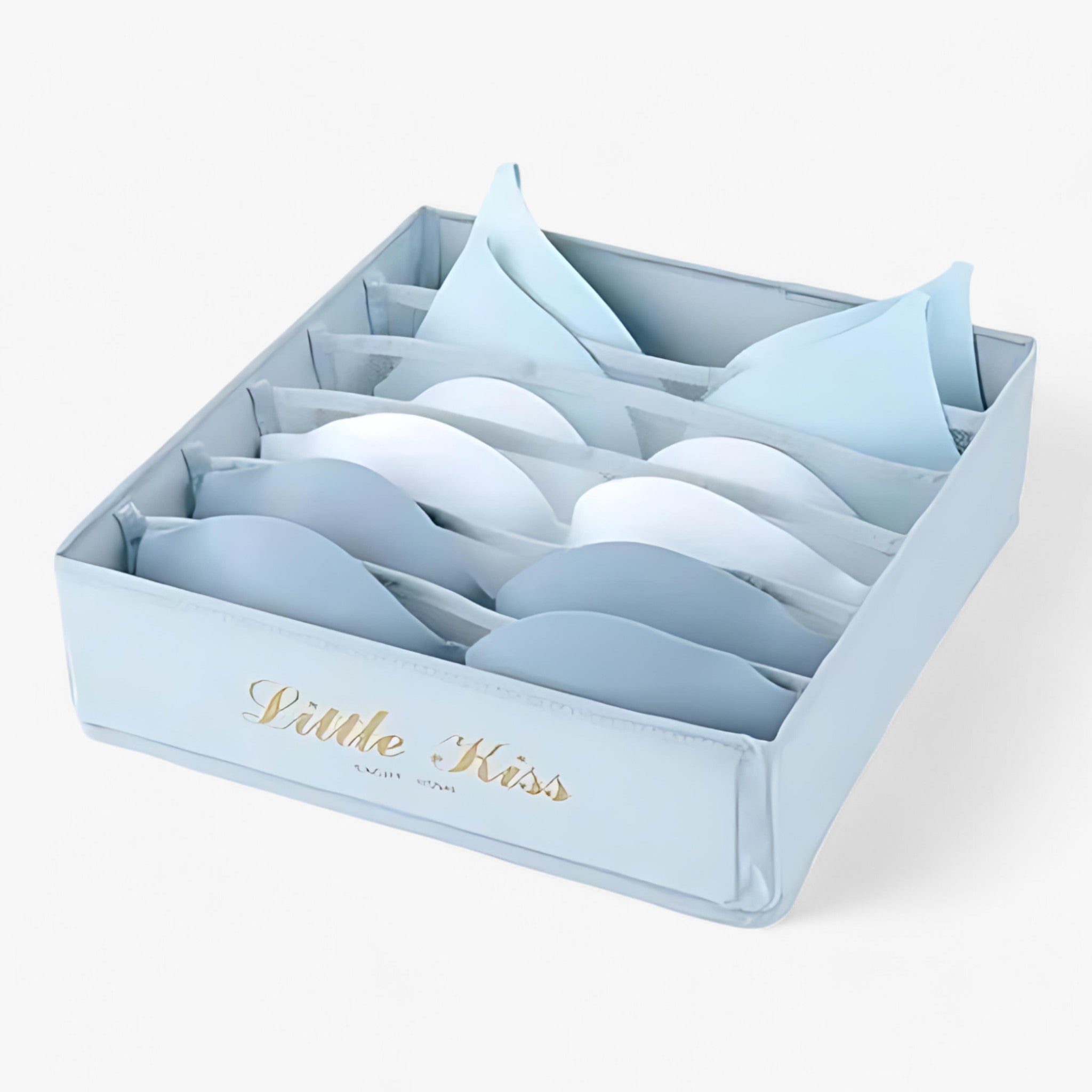 Tøjskabsorganisator | Foldbar skuffeinddeling til undertøj med let adgang - 6 rum blå - house & garden - {{ product_tags }
