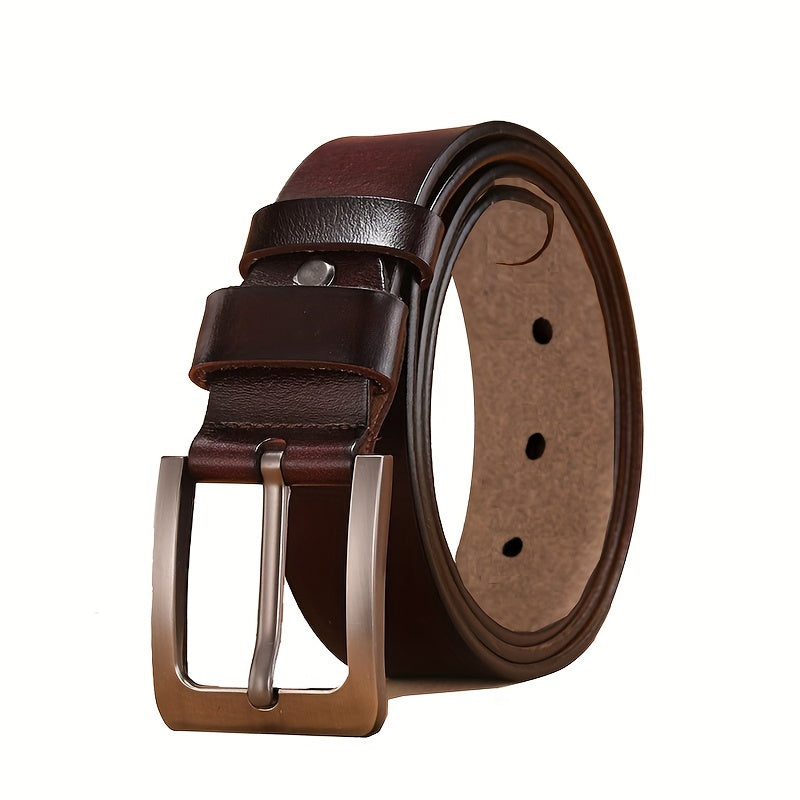 1 ægte rund læderbælte - Brun - men's fashion - {{ product_tags }