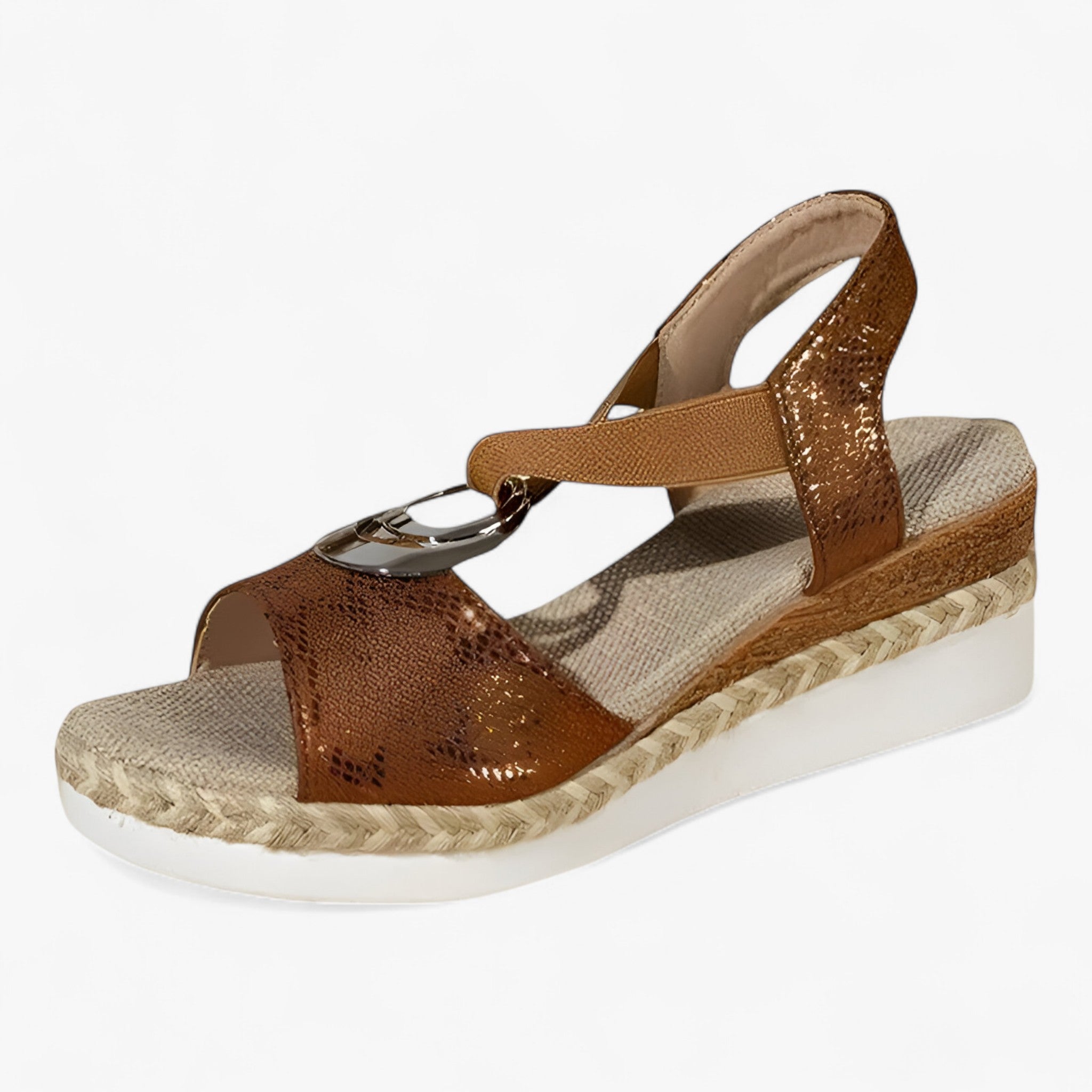 Athisa | Plateausandaler – Vintage og lette - Brun - women's fashion - {{ product_tags }
