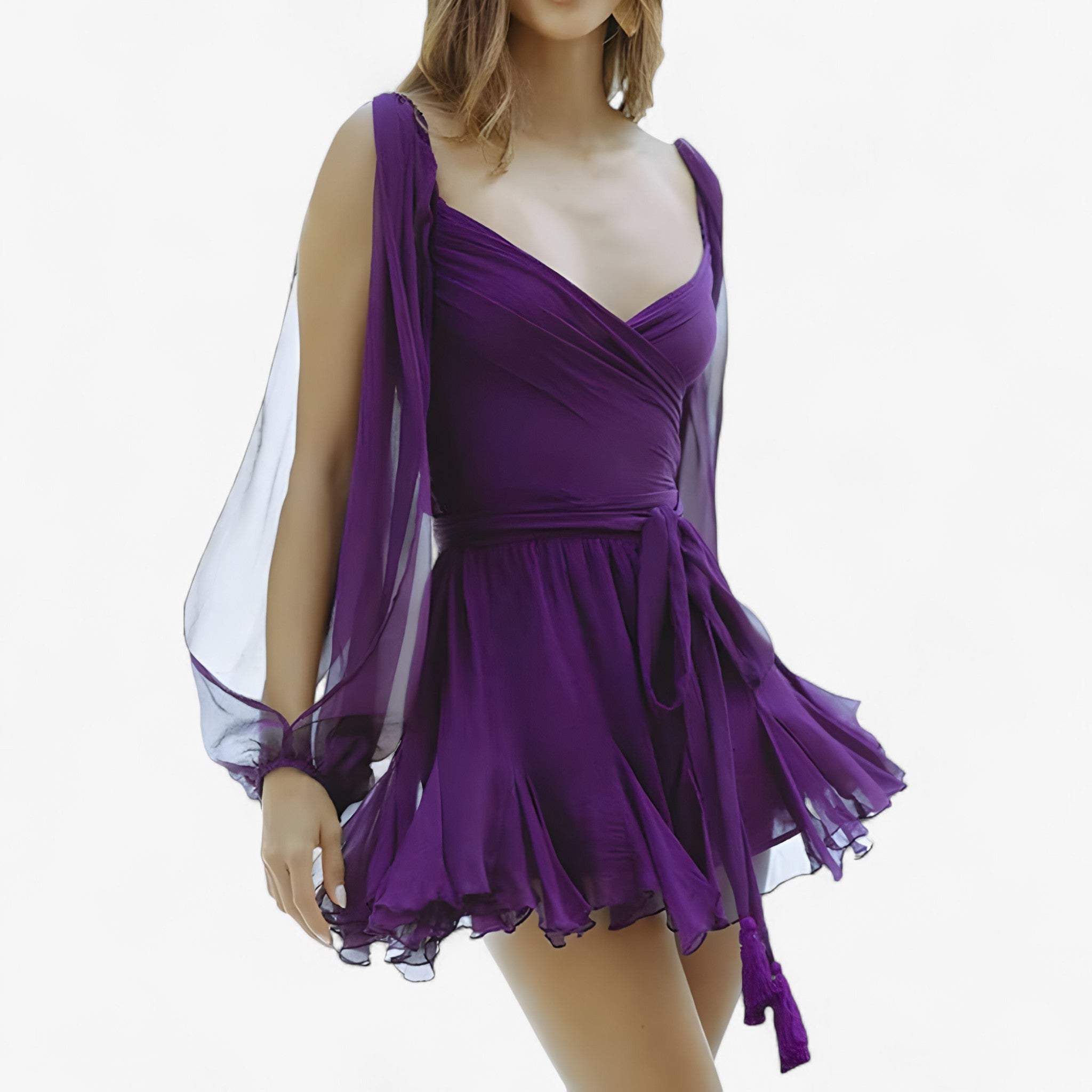 Maja | Miniabito – Elegant og fremhævende - Lilla - women's fashion - {{ product_tags }