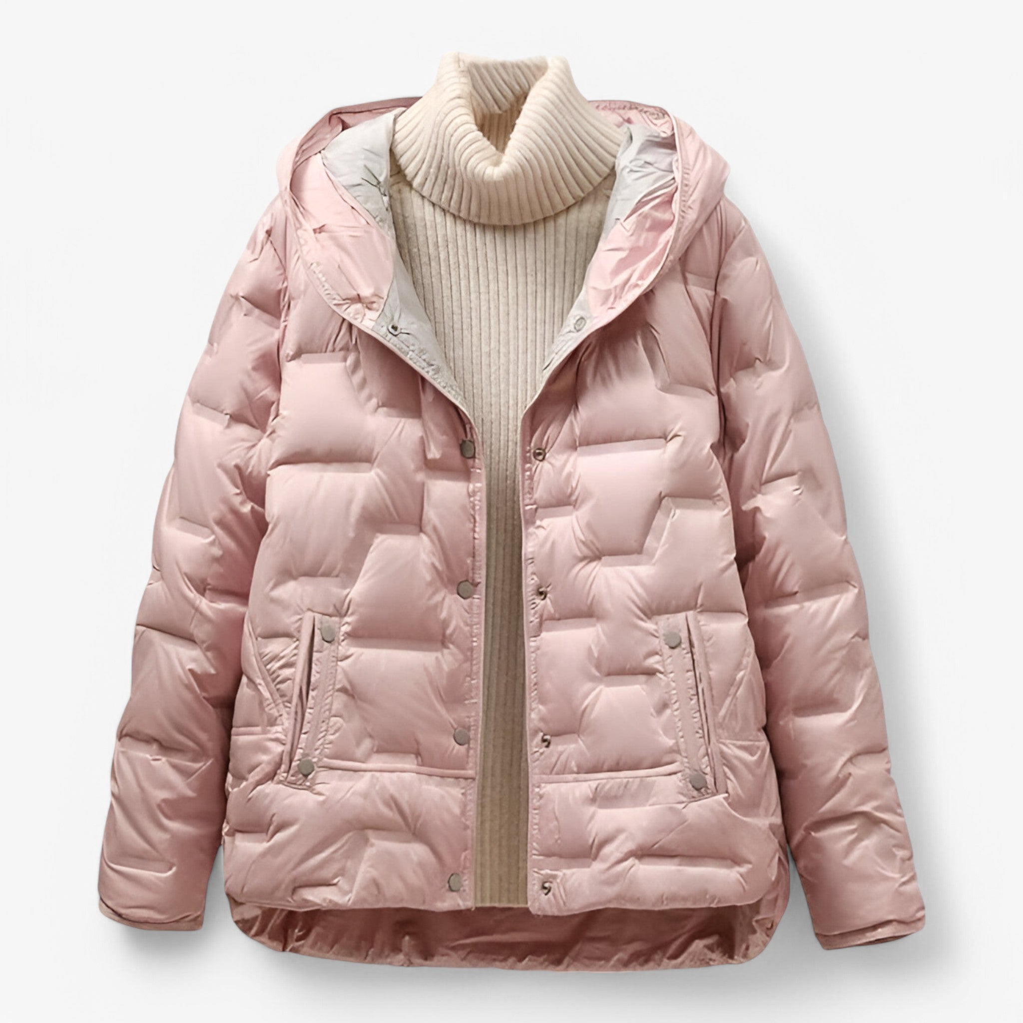 Isabel | Jakke med hætte - Blød og isoleret - Rosa - winter - {{ product_tags }