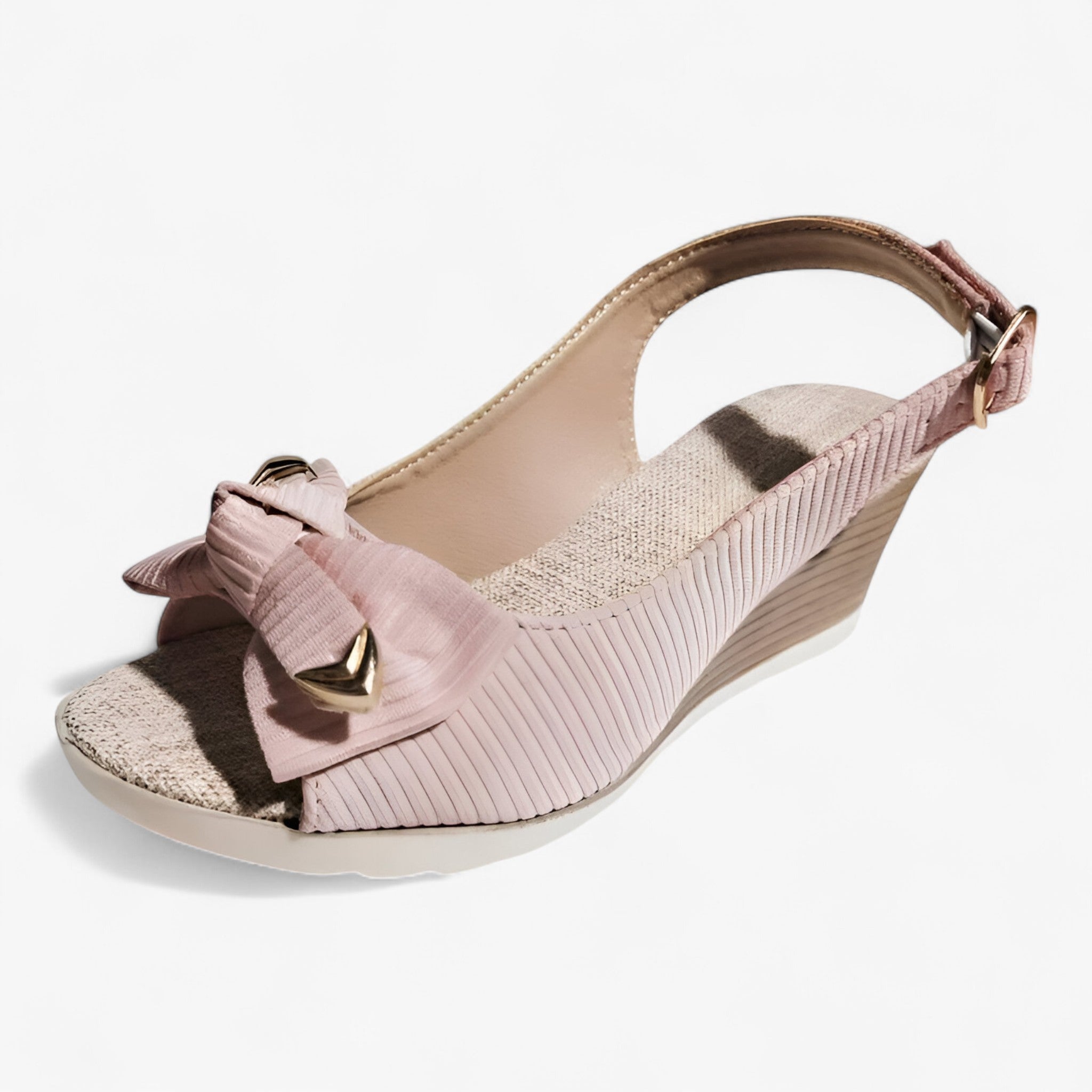 Sanne | Sommersandaler med kilehæle - Elegant og komfortabel - Rosa - women's fashion - {{ product_tags }