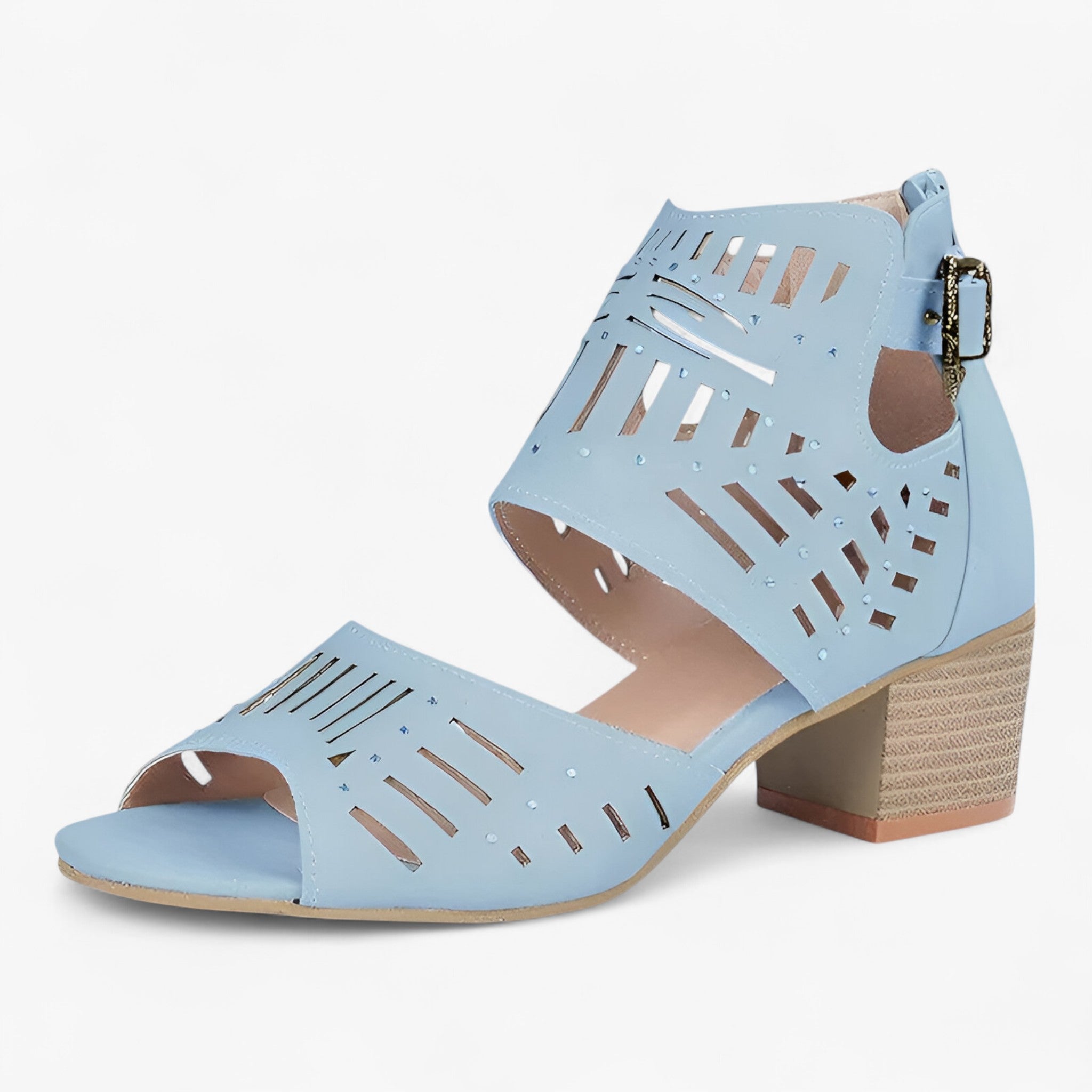 Sloane | Sandle i Velour - Elegant og Komfortabel Udseende - Blå - women's fashion - {{ product_tags }