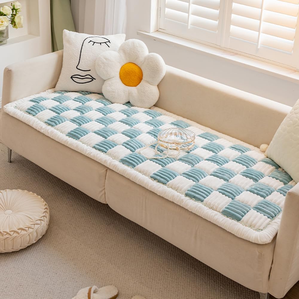 CouchProtect® | Ultimativ Sofabeskyttelse til et Langvarigt Luksuriøst Udseende - Blå Ternet - CouchProtect® | Ultimativ Sofabeskyttelse til et Langvarigt Luksuriøst Udseende- €25 - {{ product_tags }