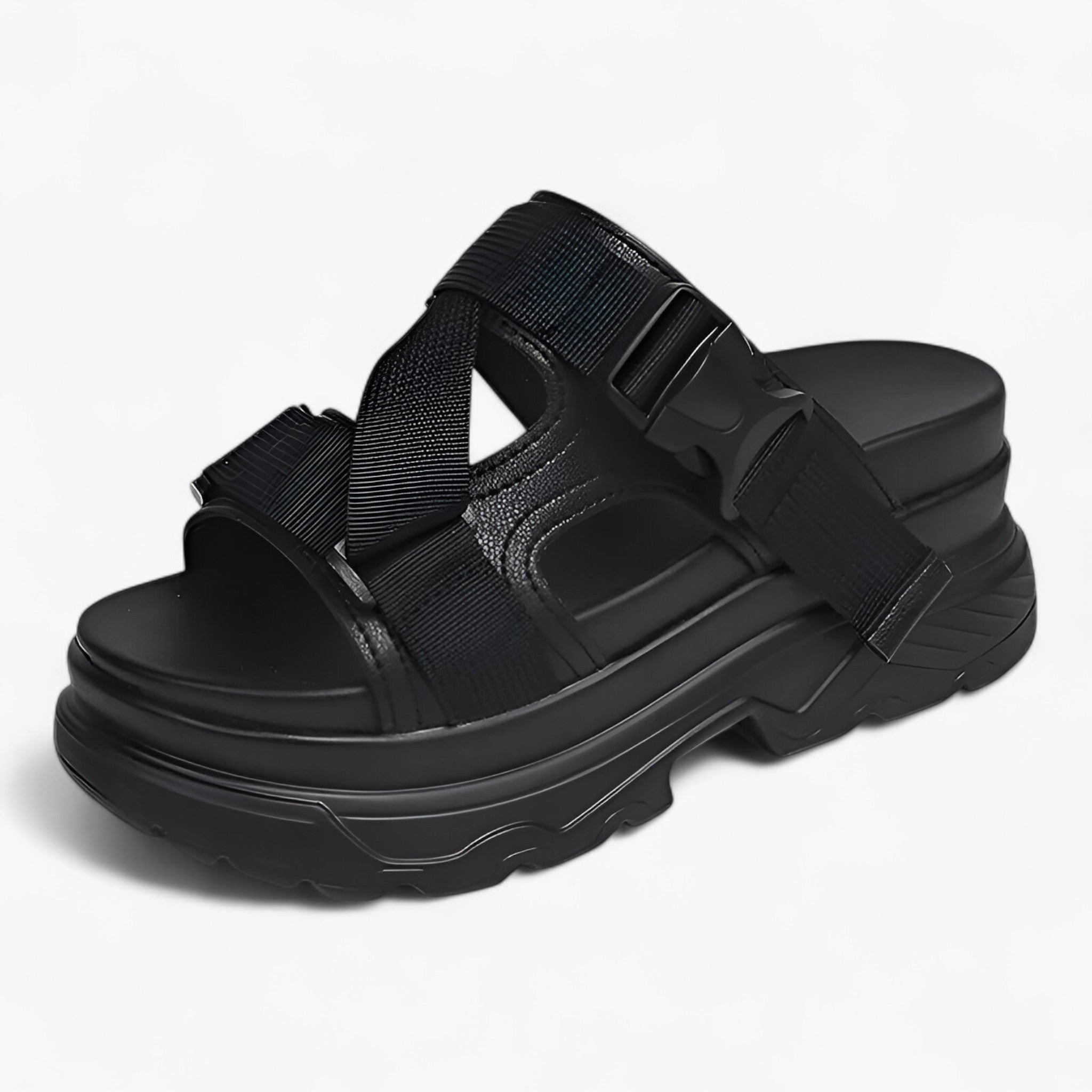 Maica | Sandaler med tykke såler – Komfortable og holdbare - Sort - women's fashion - {{ product_tags }