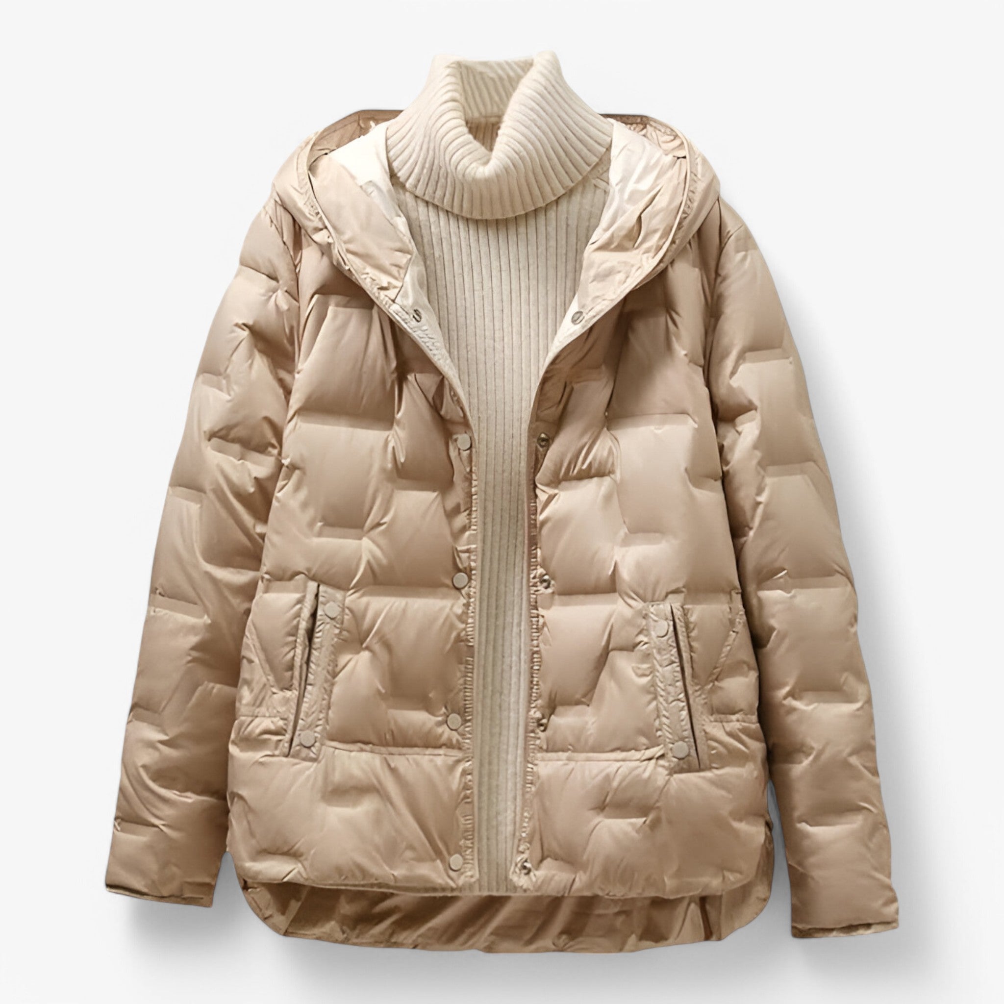 Isabel | Jakke med hætte - Blød og isoleret - Beige - winter - {{ product_tags }