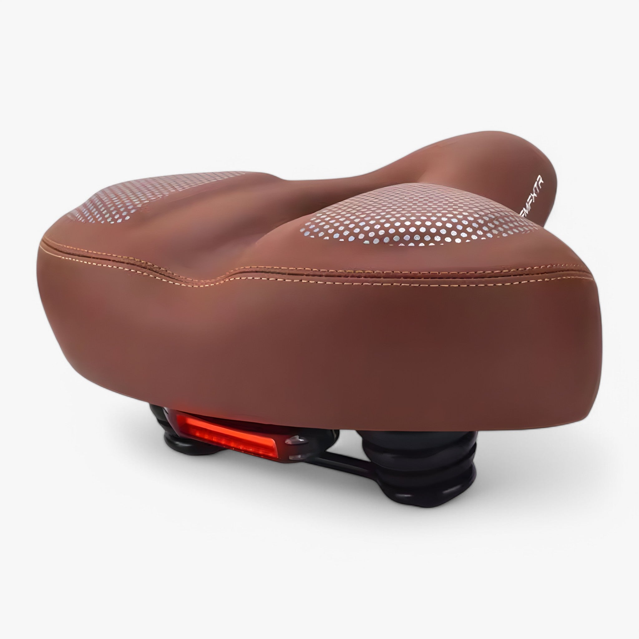 Juros cykelsadelpude | Komfortable cykelsadler - Brun med baglygter - other - {{ product_tags }