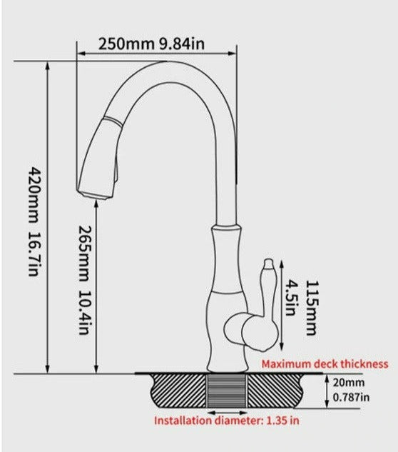 Selkie - Udtrækkeligt køkkenarmatur - - house & garden - {{ product_tags }