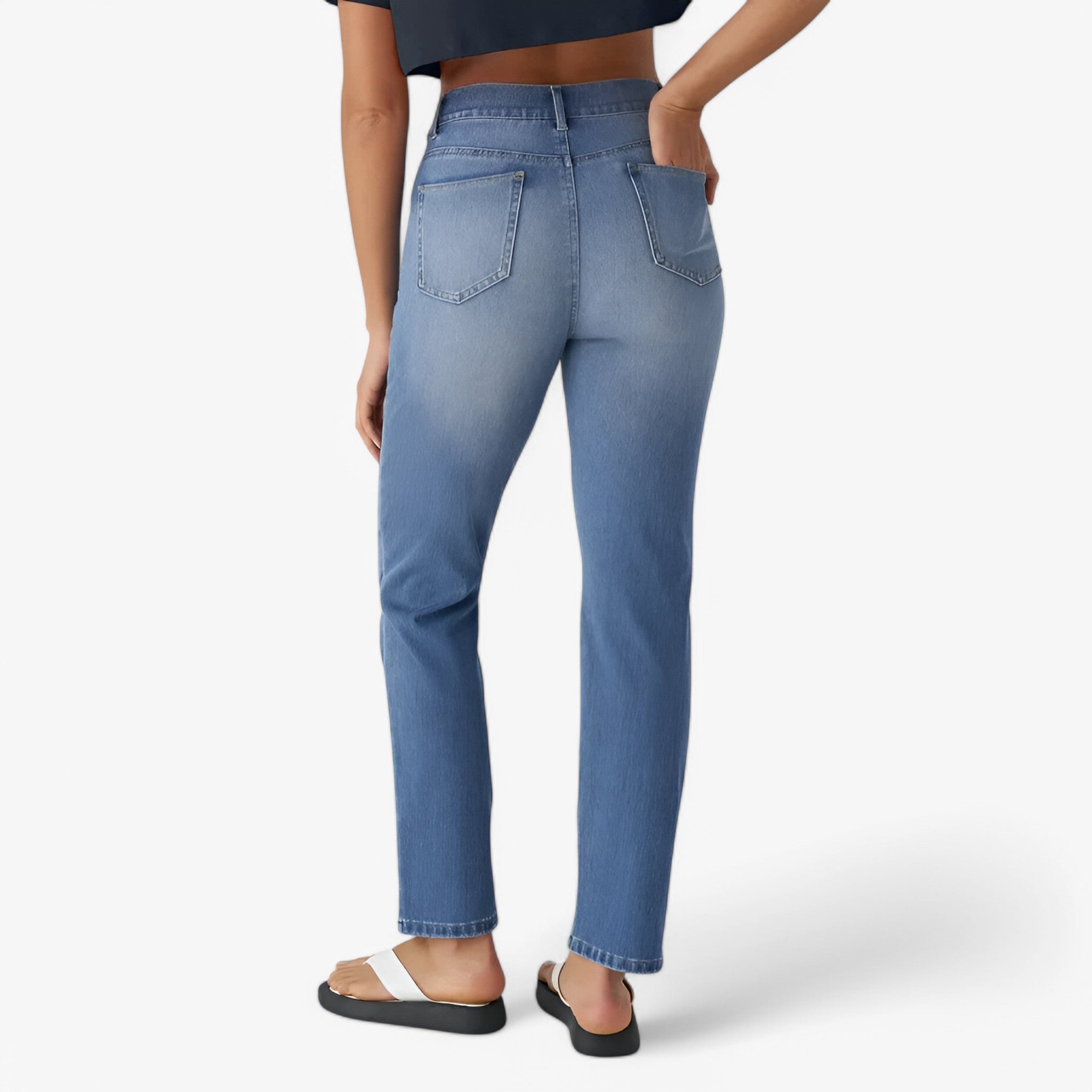 Nina | Bukser med høj talje - Strækbare & Behagelige - - women's fashion - {{ product_tags }