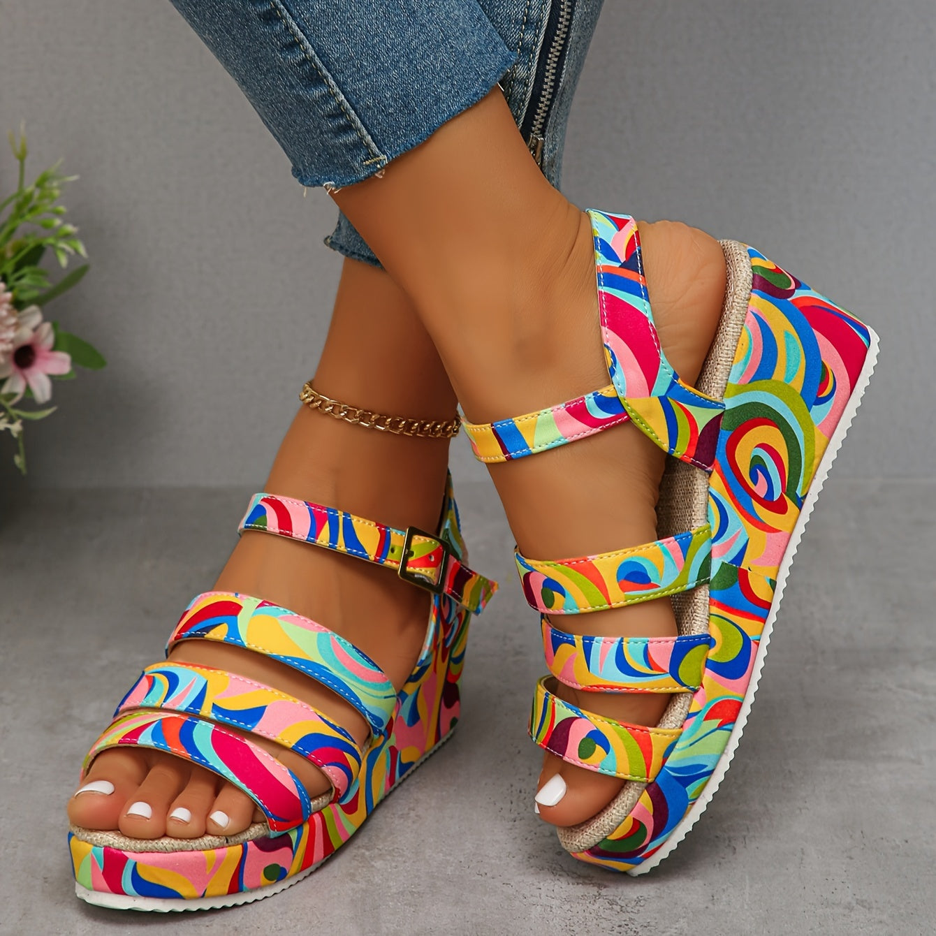 Selora | Platform ankelremsandaler