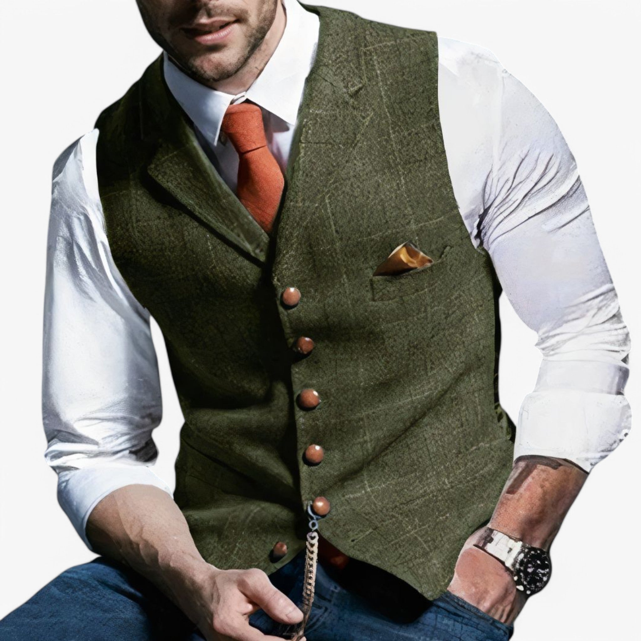 Daniel | Tidsløs herregilet - Oliven Grøn - Daniel | Tidsløs herregilet - €25 - {{ product_tags }