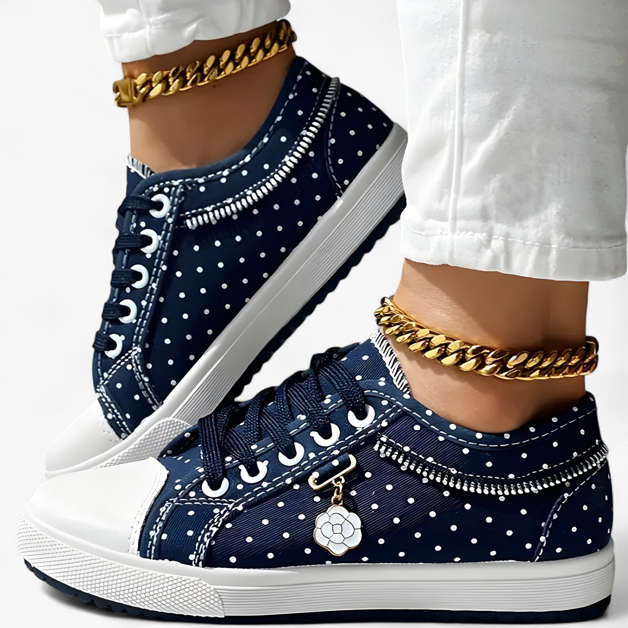 Carla | Komfortable Ortopædiske Sneakers - Mørkeblå - shoes - {{ product_tags }