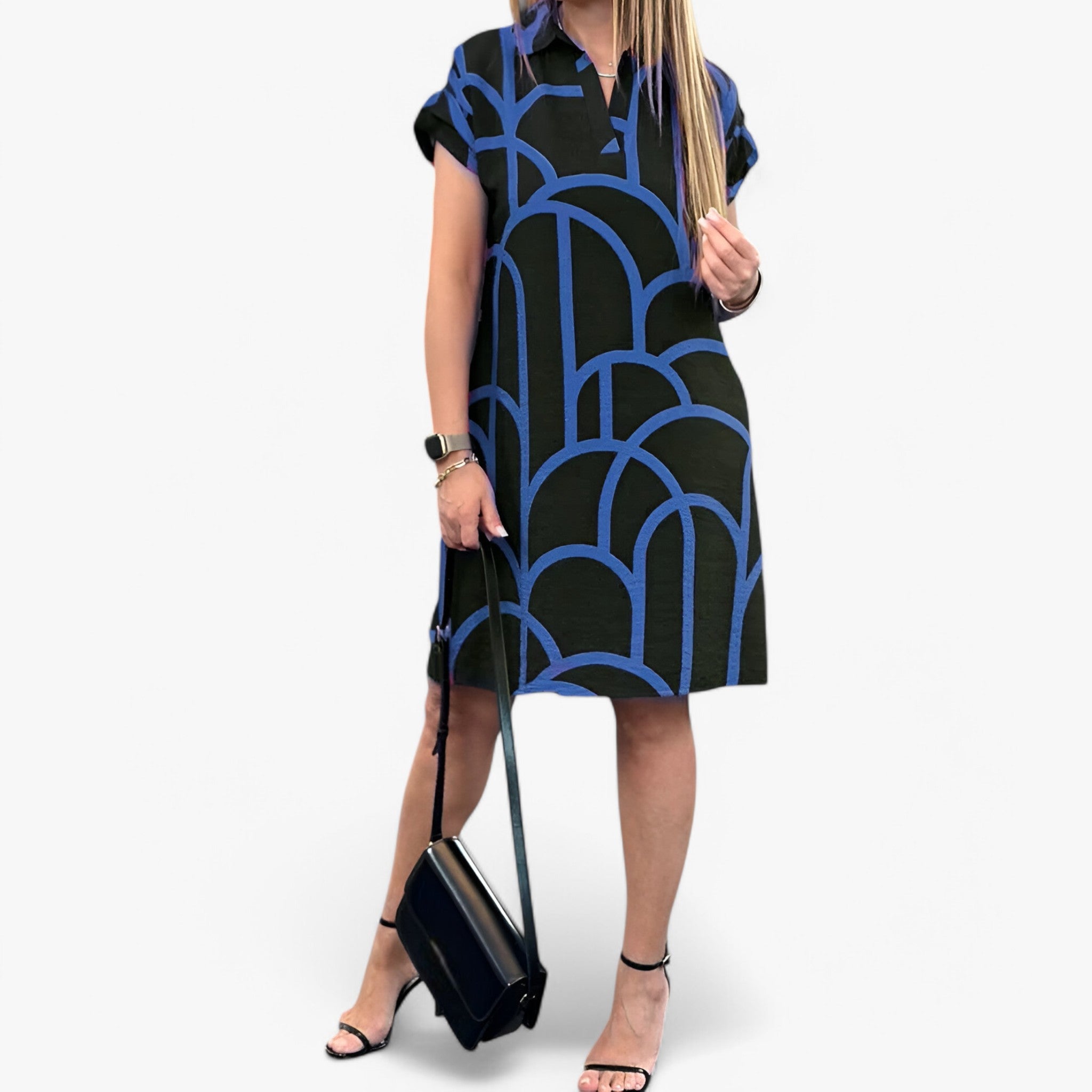 Isabelle | Midi-kjole - Tidløs og med stil - Blå - women's fashion - {{ product_tags }