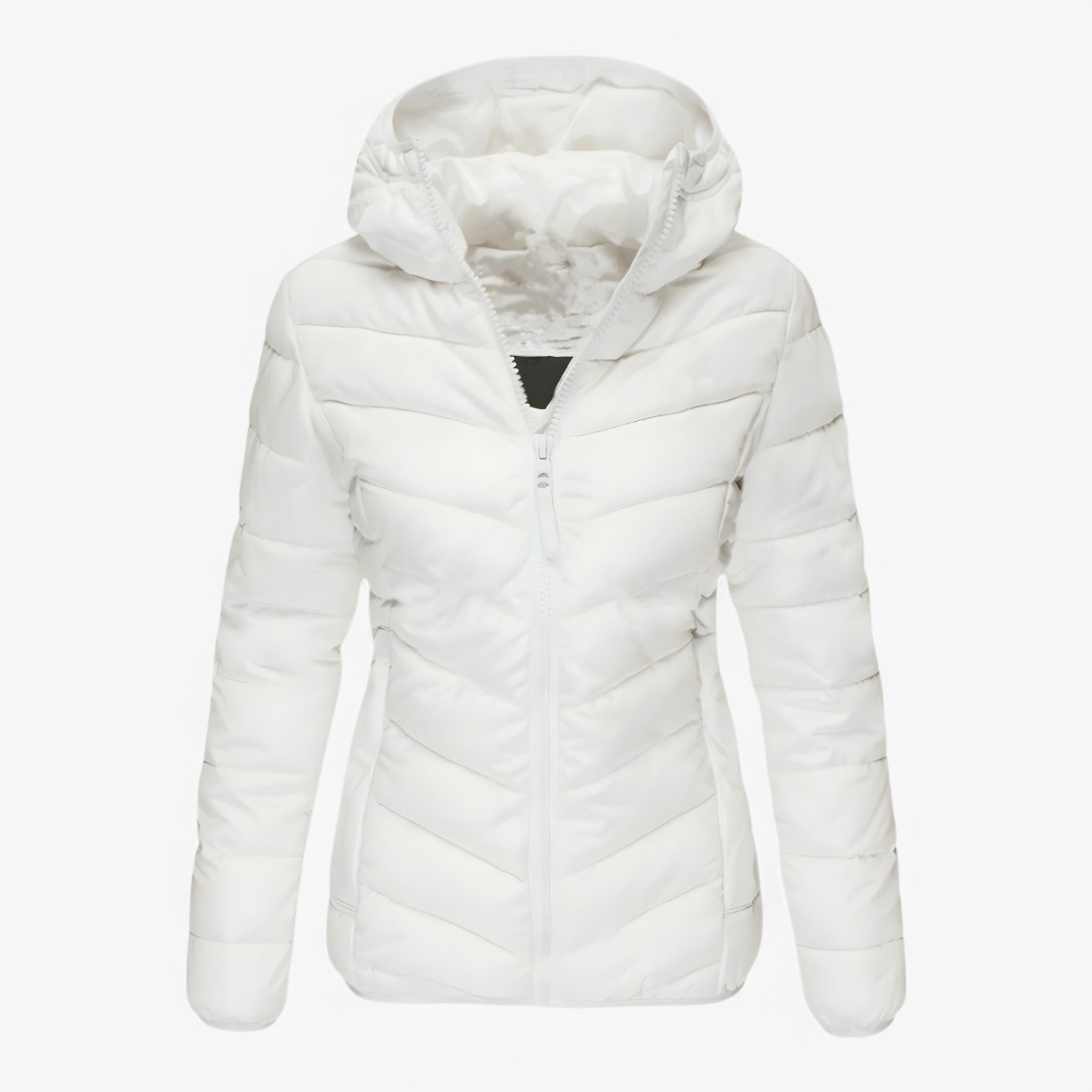 Zuri | Moderne Polstret Jakke - HVID - winter - {{ product_tags }