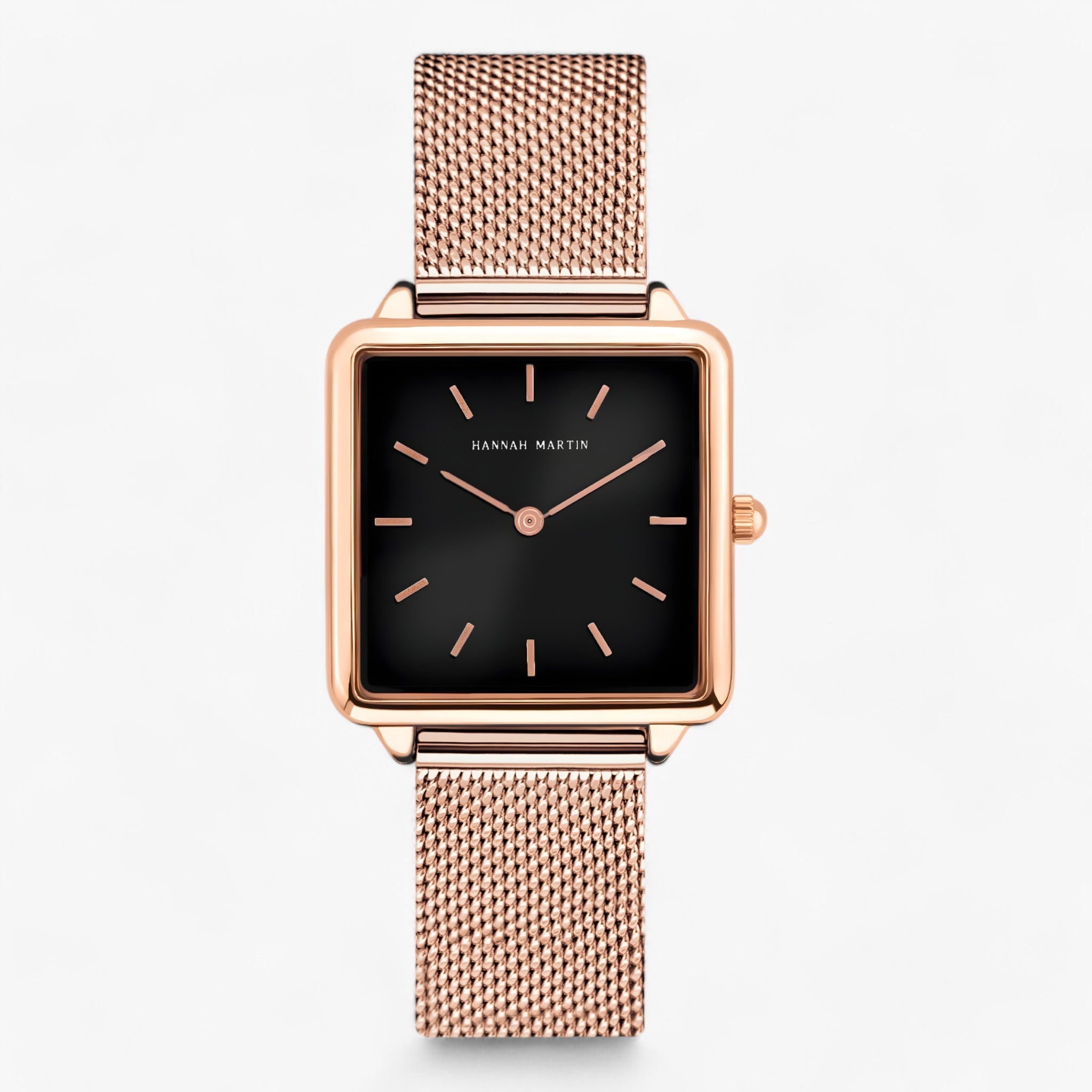 Alice | Firkantet ur i rosaguld - Trendy mesh-armbånd - - watches - {{ product_tags }