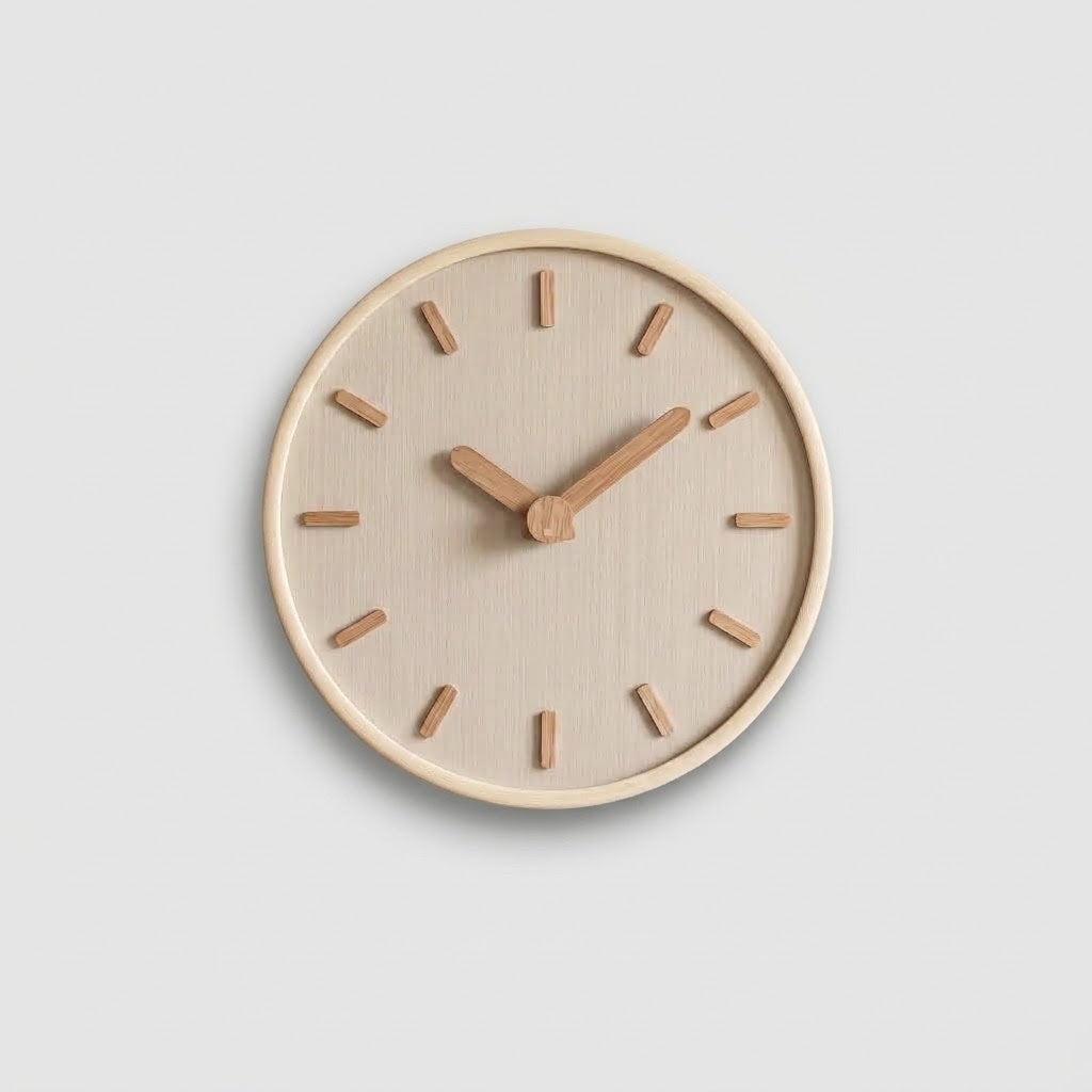 DashClock Lydløst Vægur i Træ - - Wall Clocks - {{ product_tags }