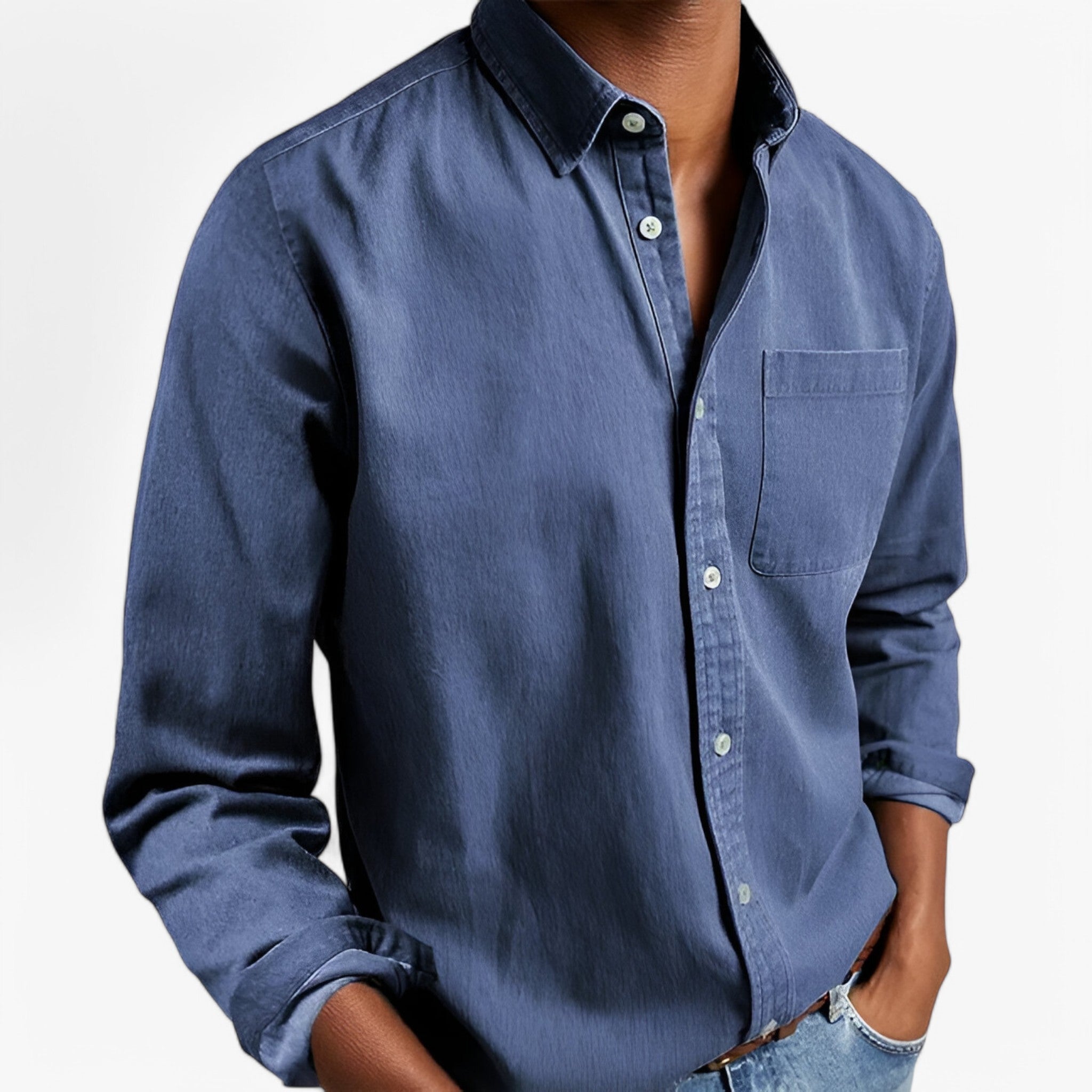 Rafael | Cargo skjorte - Elegant og holdbar - Blå - men's fashion - {{ product_tags }