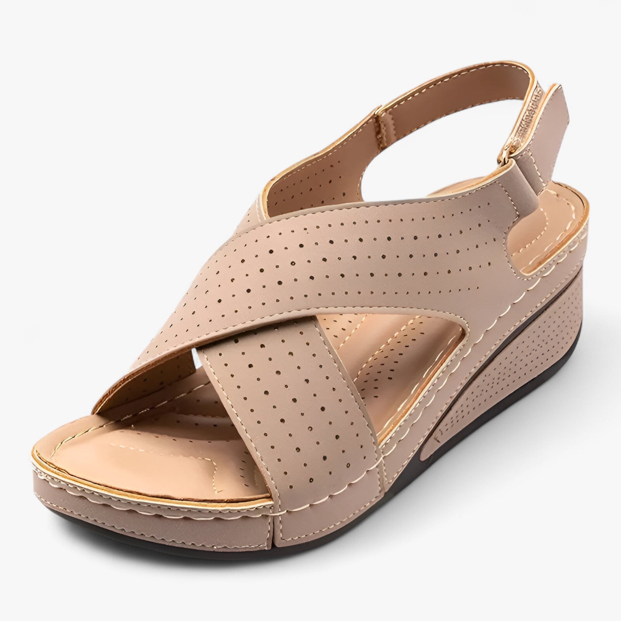 Katherine | Hæle sandaletter - Trendy og Raffineret - Abrikos - women's fashion - {{ product_tags }