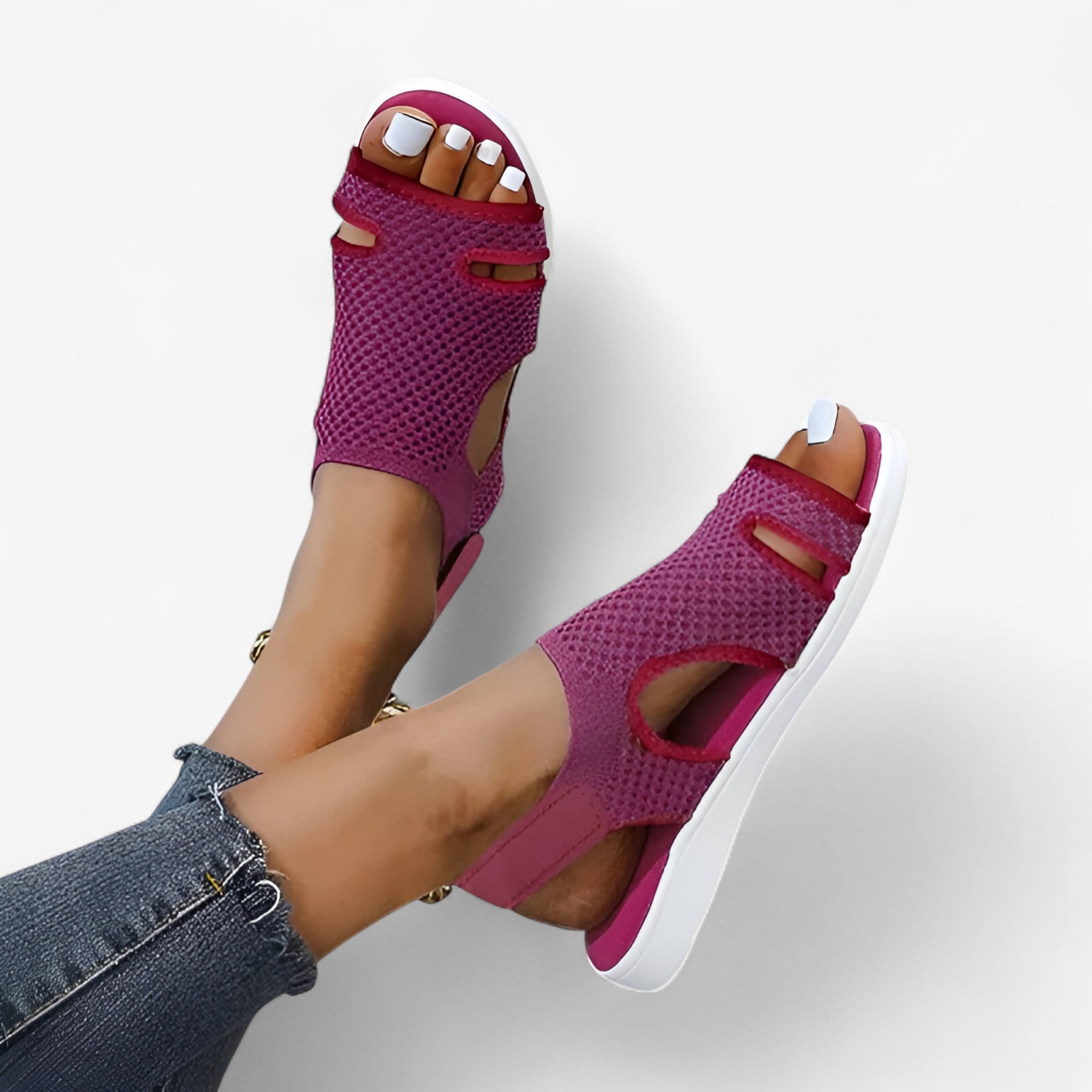 Nova | Sandaler til sommeren i åben mesh - Trendy og komfortable - - shoes - {{ product_tags }
