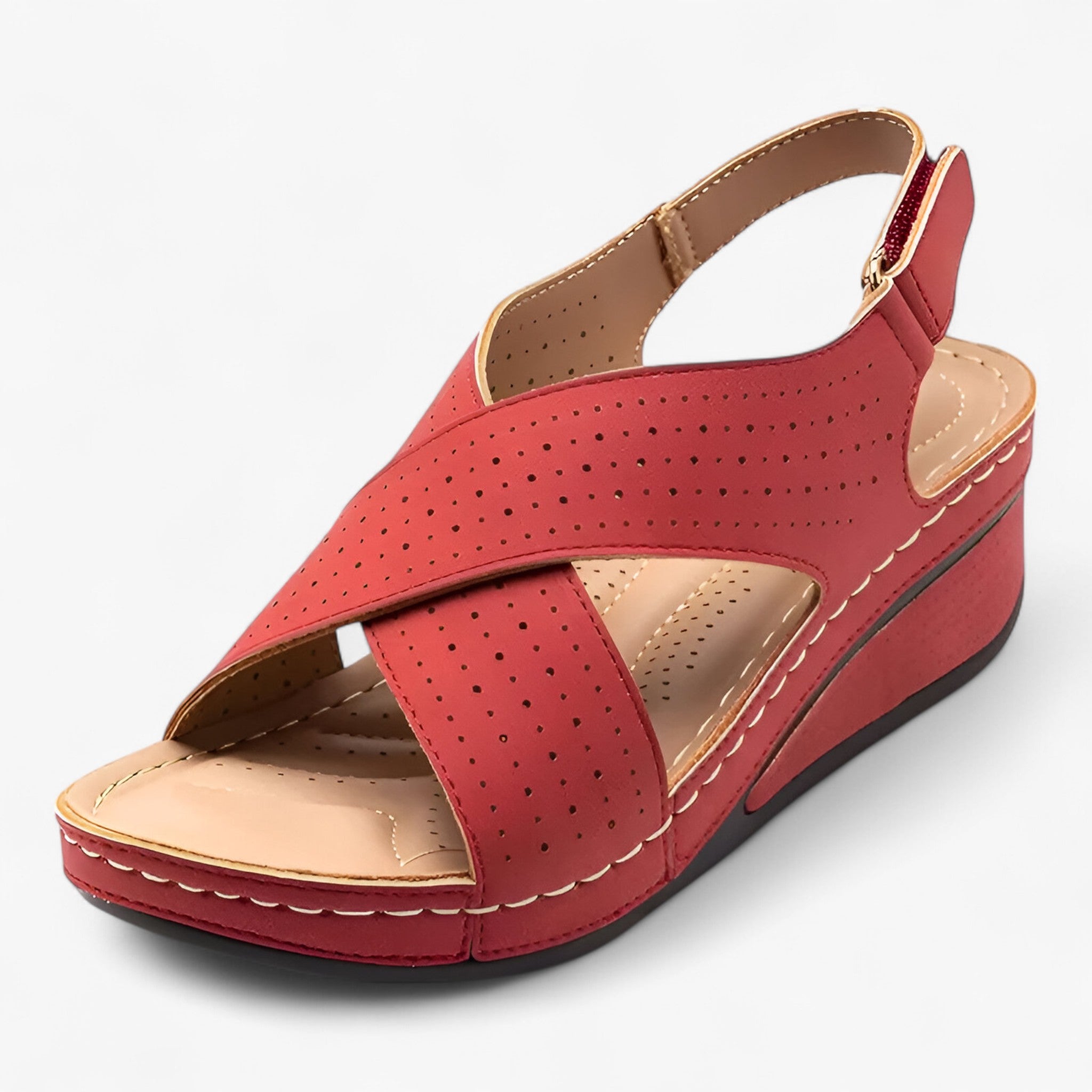 Katherine | Hæle sandaletter - Trendy og Raffineret - Rød - women's fashion - {{ product_tags }