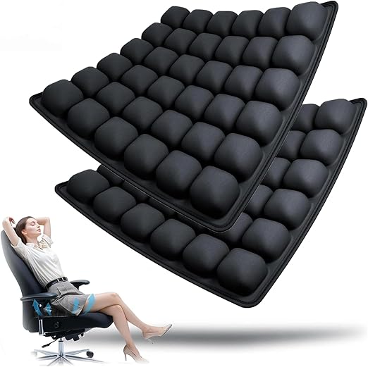 Oppustelig Sædepude - Ergonomisk Luftpude med 36 Luftceller - Sort (2 stk) - Meubelen > Stoelaccessoires - {{ product_tags }