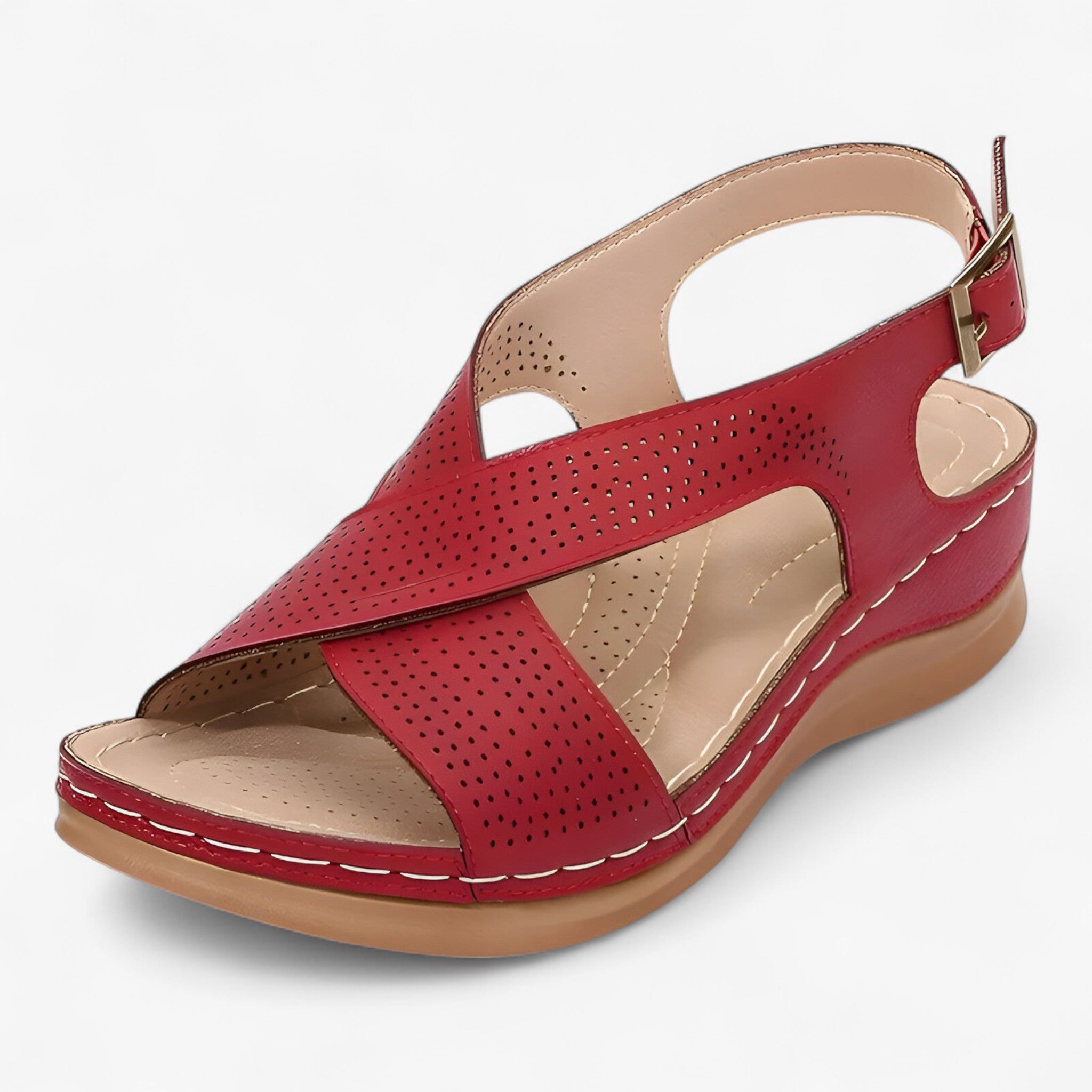 Annalyn | Vintage sandaler - Elegante og komfortable - Rød - women's fashion - {{ product_tags }