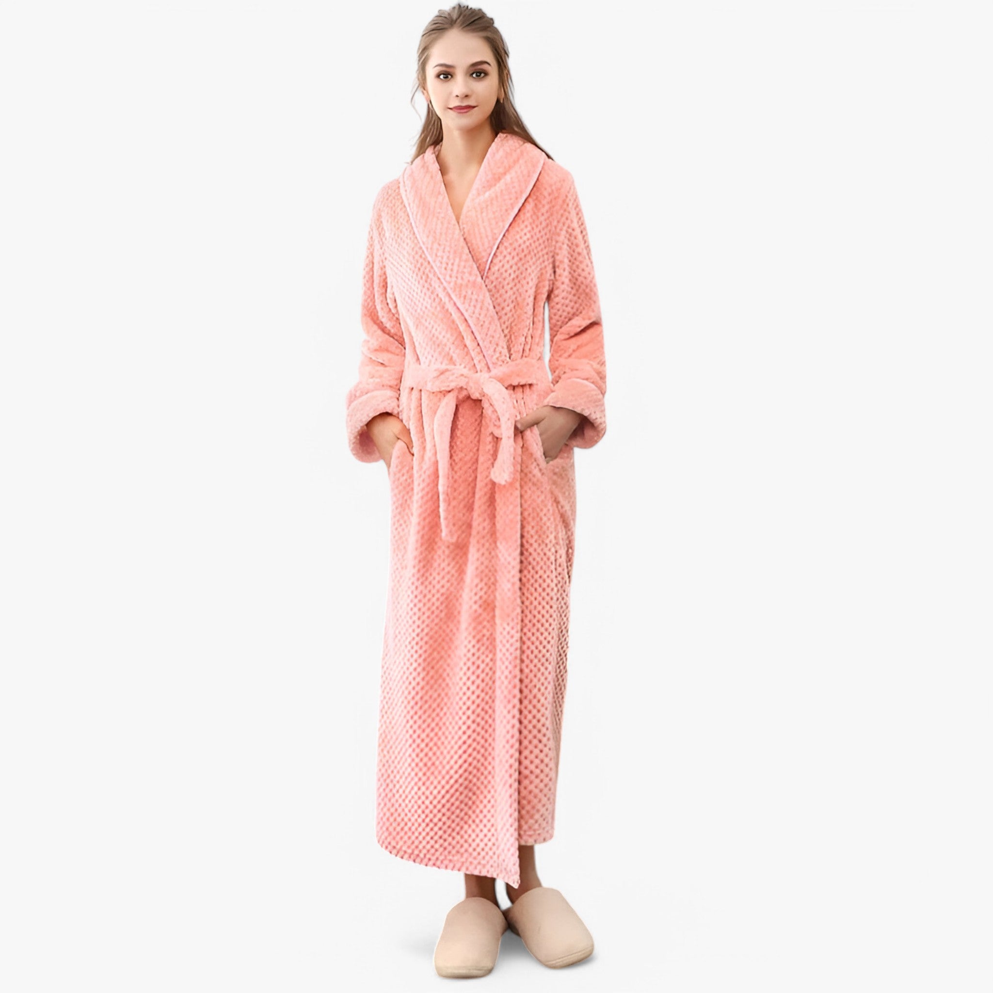 Sofia | Blød Fleece Badekåbe - Lyserød - women's fashion - {{ product_tags }