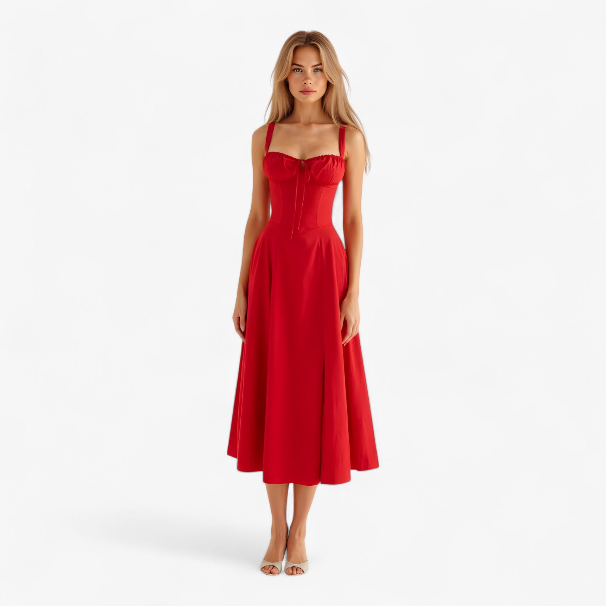 Jasmine | Elegant Kjole – Perfekt til Enhver Lejlighed - Rød - women's fashion - {{ product_tags }