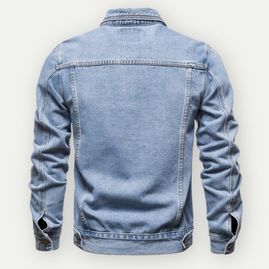 Frederik - Klassisk truckerjakke i jeansmaterial til herrer - - men's fashion - {{ product_tags }