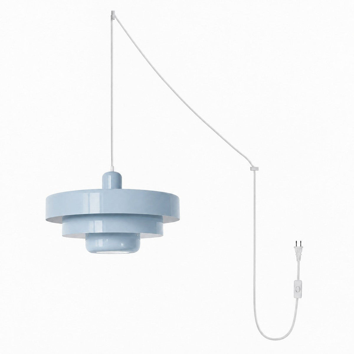 Retro Bauhaus Stikkontakt Pendellampe - Multi Farve - Lyseblå - Home Decor - {{ product_tags }