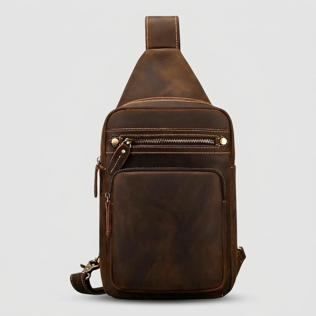 Herre Ægte Kohudsleder Tablet-Satchel Taske