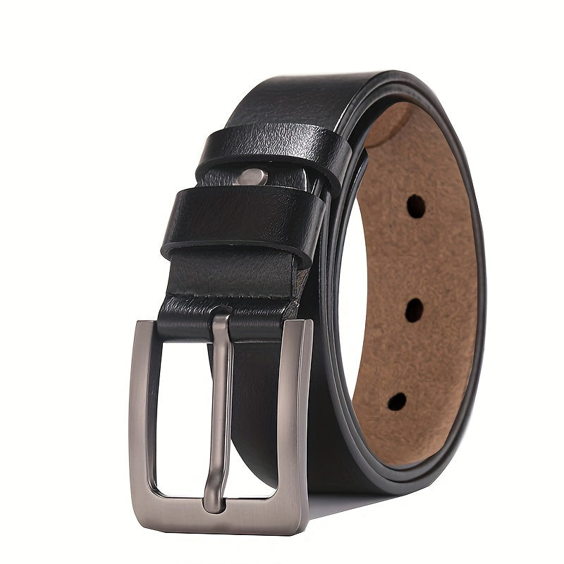 1 ægte rund læderbælte - Sort - men's fashion - {{ product_tags }