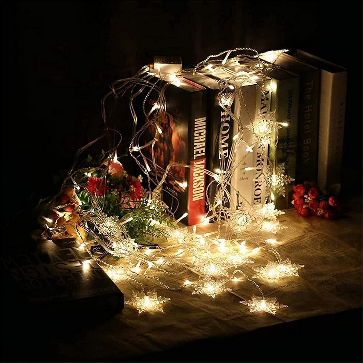 LED Snefnug Gardinlys – Jule-lyskæde med 8 Funktioner - - LED Curtain String Lights - {{ product_tags }