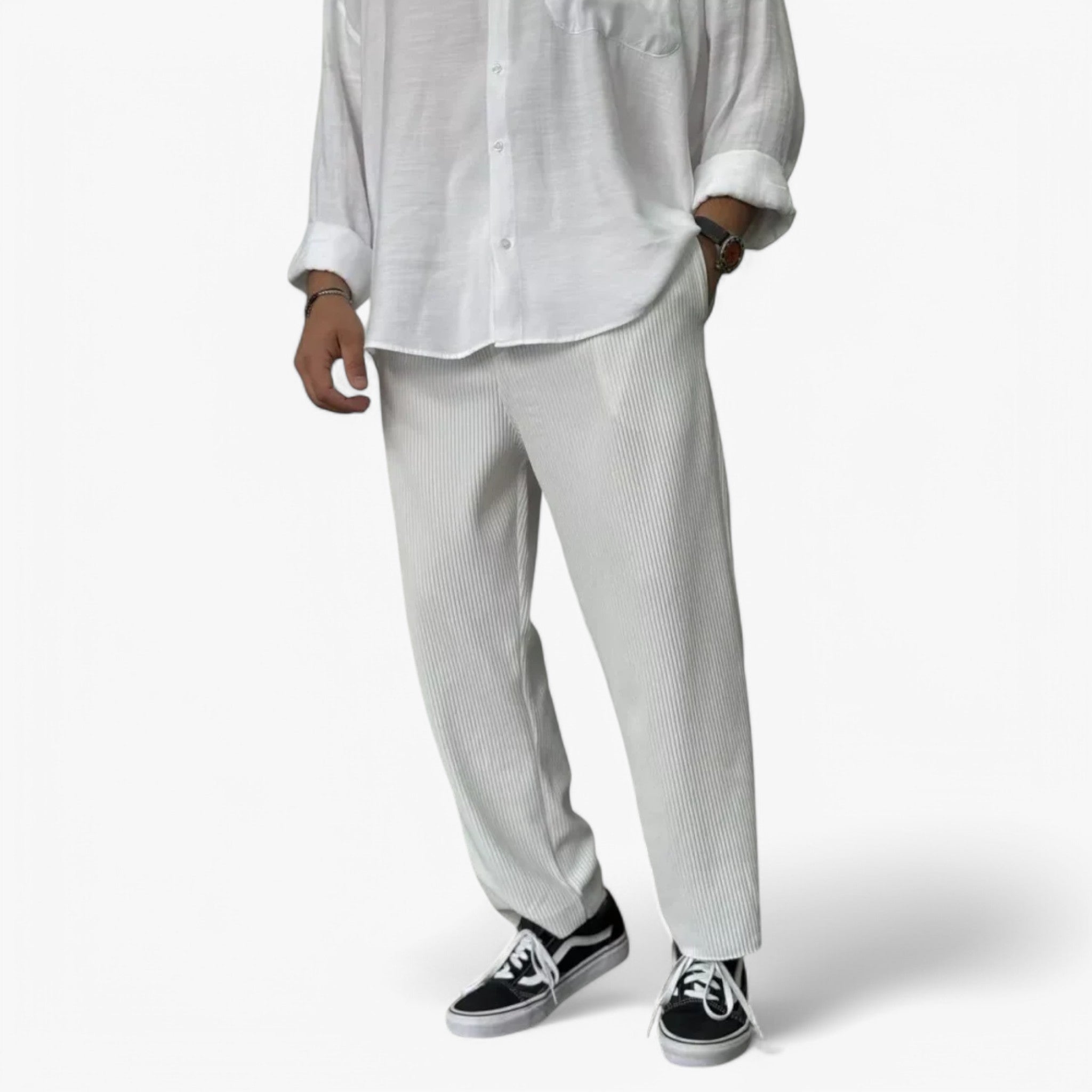 Quinn | Bløde Luksus Herrebukser - Hvid - men's fashion - {{ product_tags }
