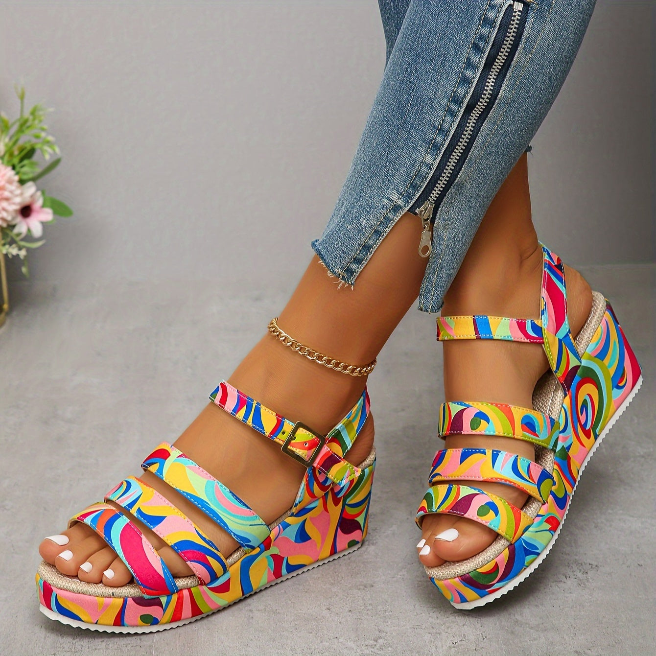 Selora | Platform ankelremsandaler